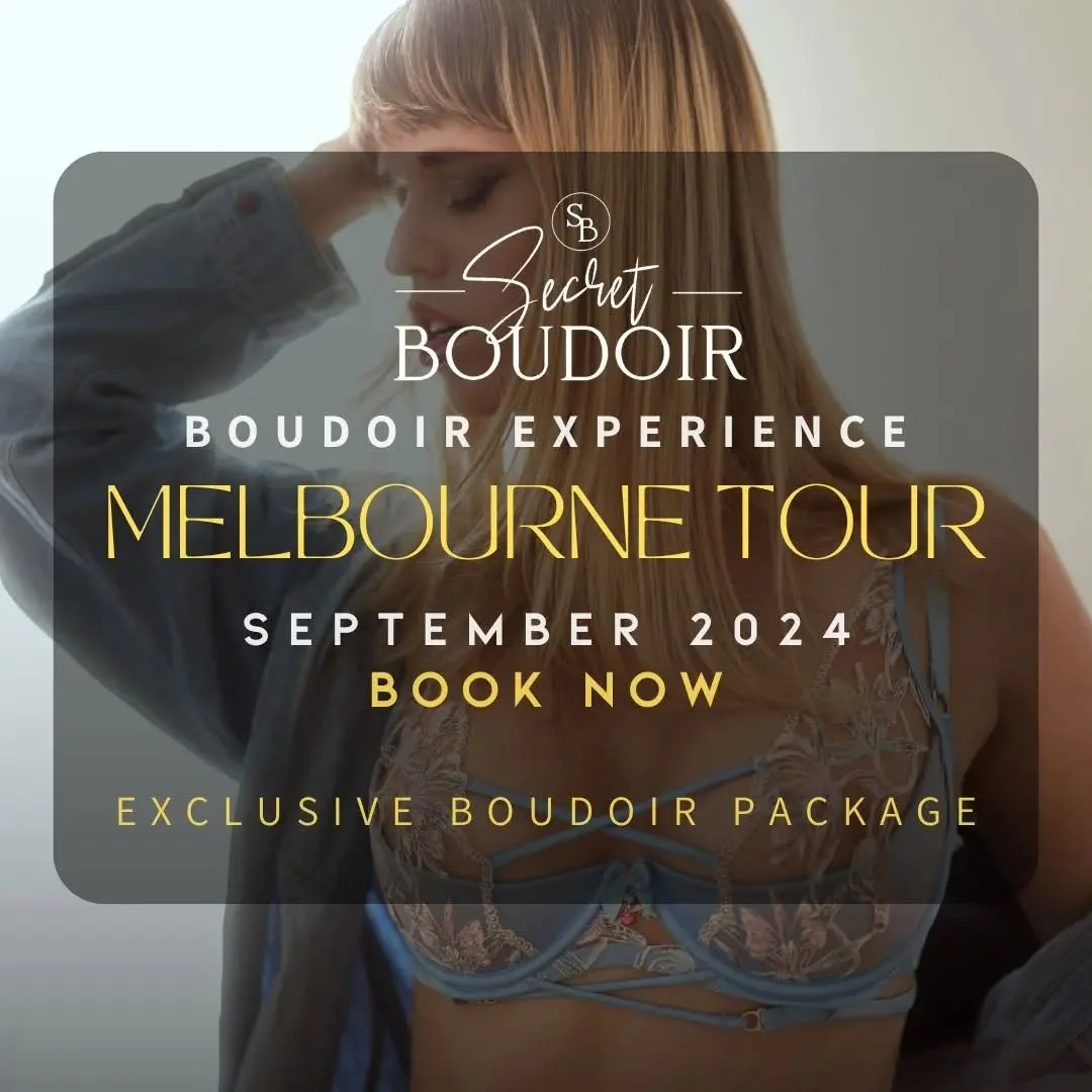 📸 Secret Boudoir is coming to Melbourne! Don't miss our exclusive Boudoir package for just $599 (normally $800), including your Boudoir shoot, professional hair and makeup plus digital photo collection. Reach out today to learn more and book your em