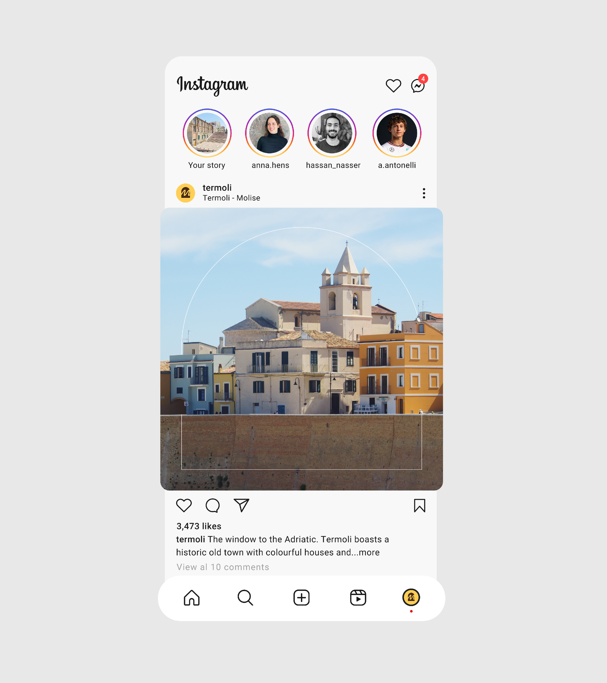 Instagram post feed mockup