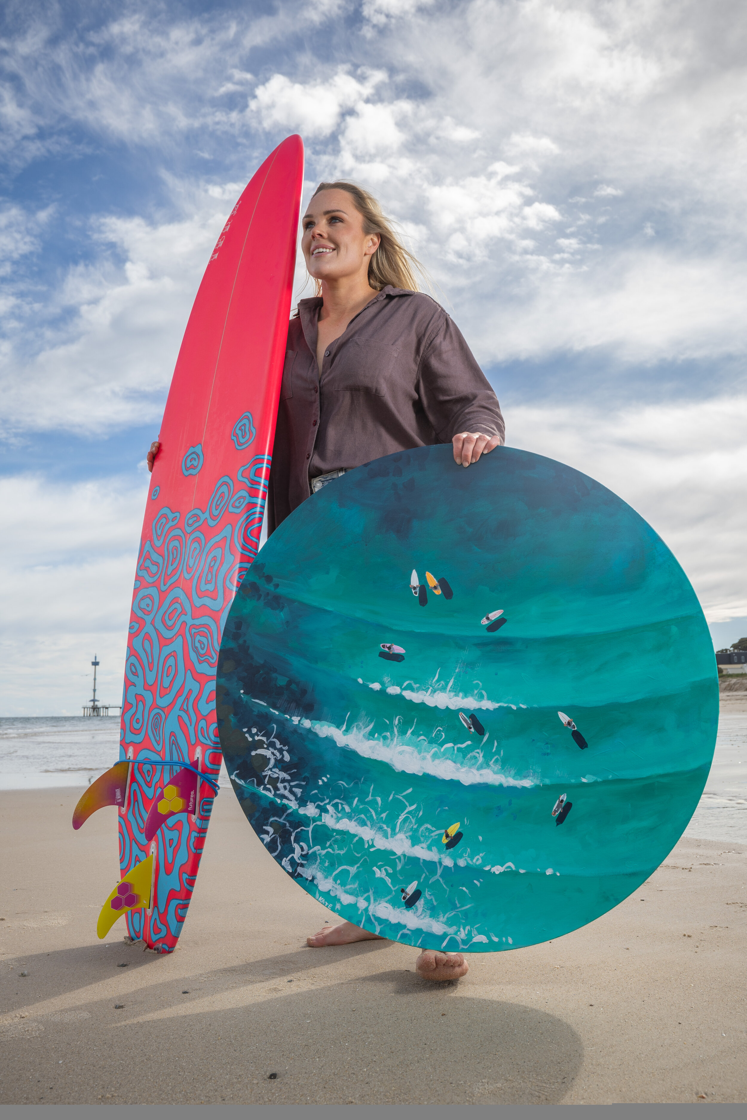 Aerial beach and surf artist