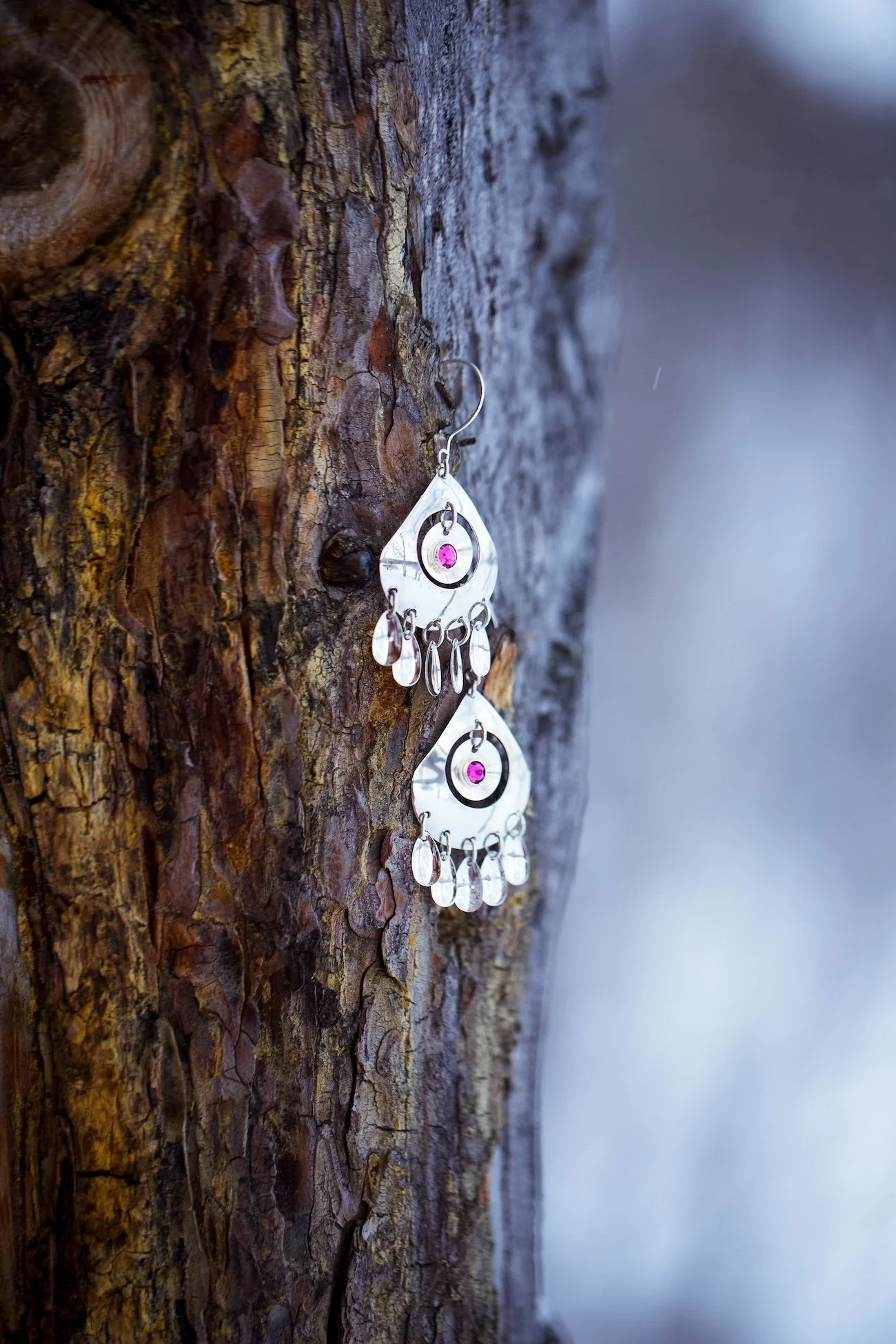 Tunturipuro korvikset pisaroilla