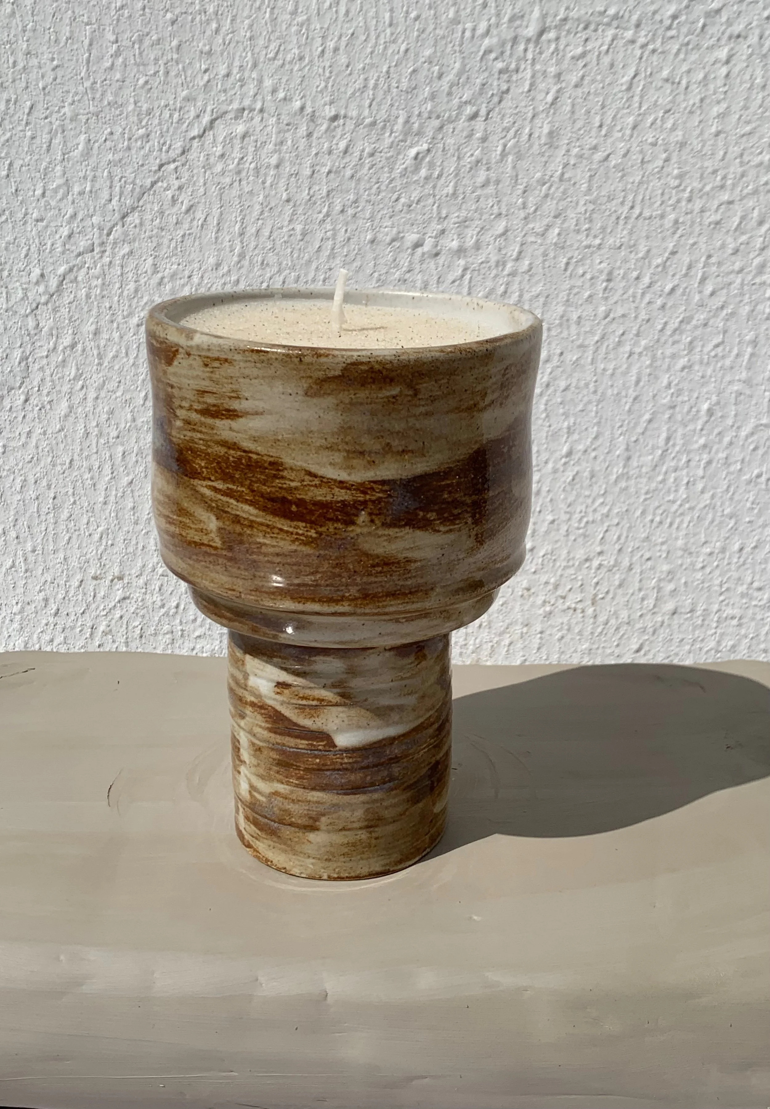 Luban candle in Stoneware clay