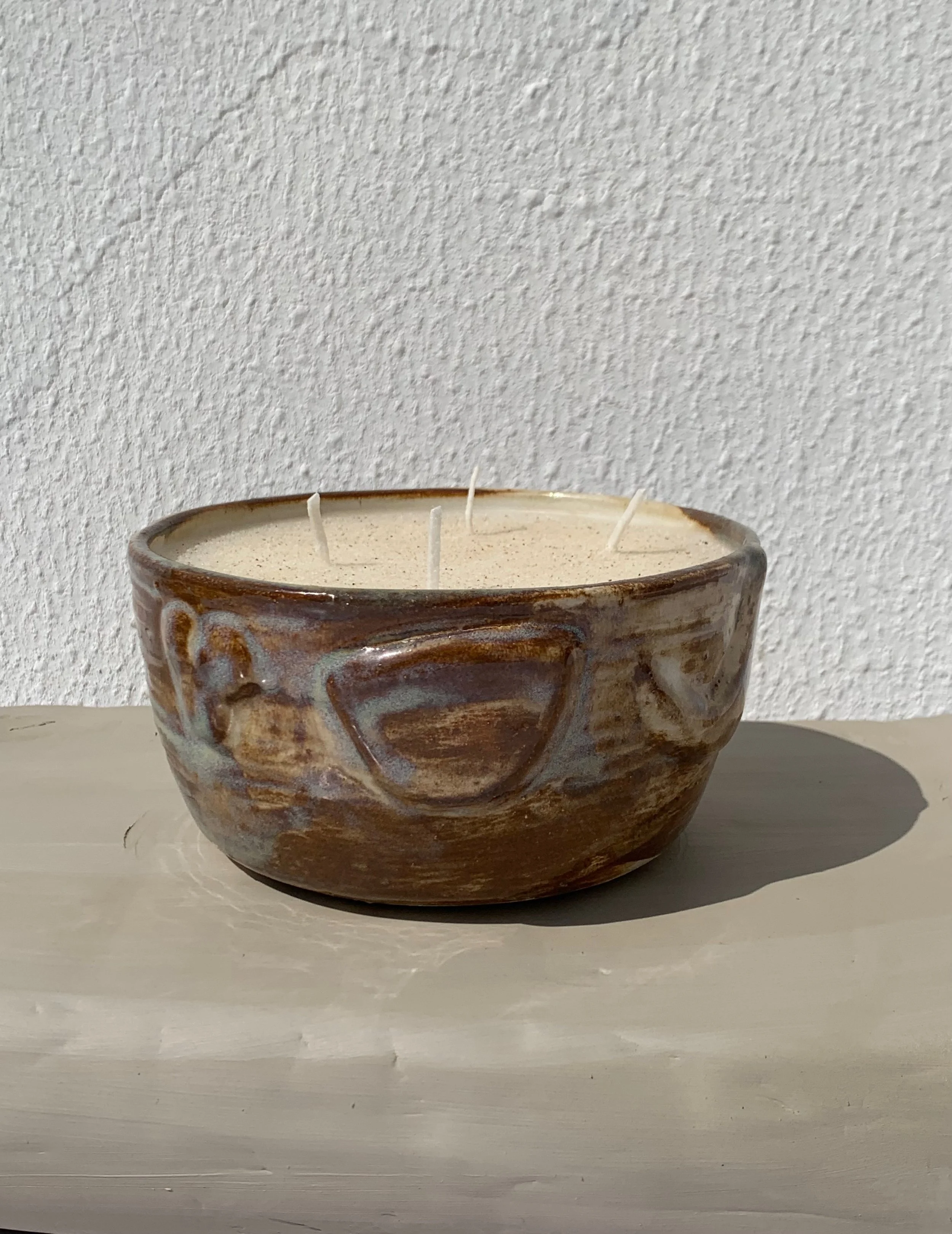 Luban candle in Stoneware clay