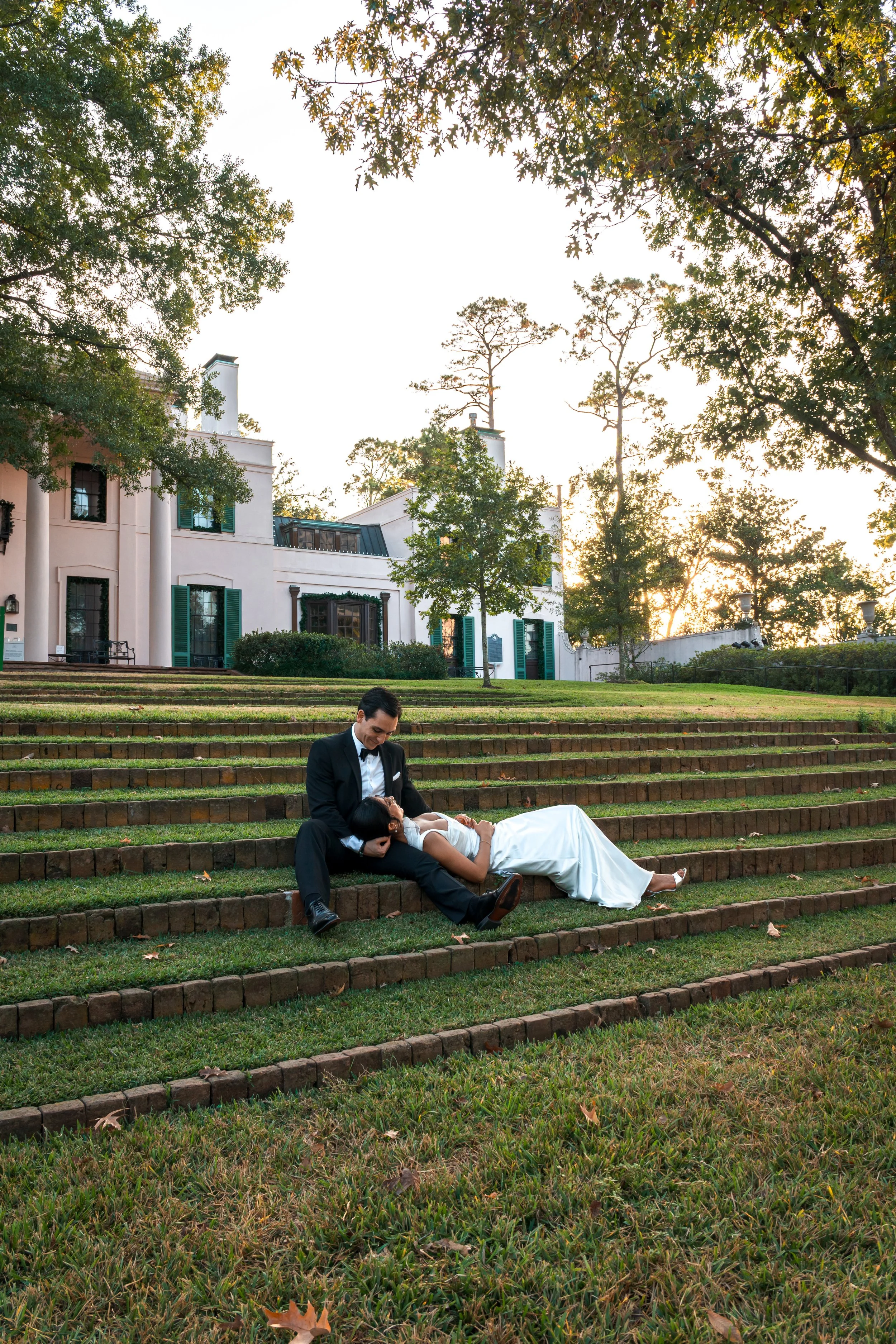 An engaged couple shooting from their engagement shoot.