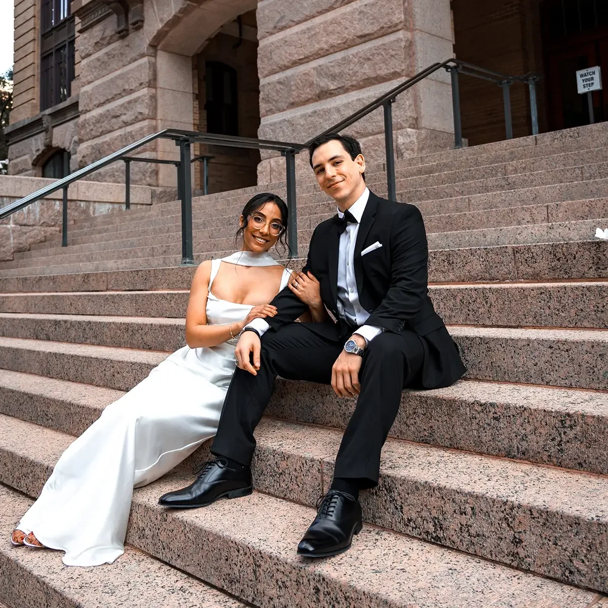 Newly engaged couple getting their engagement photoshoot from a Houston Photographer