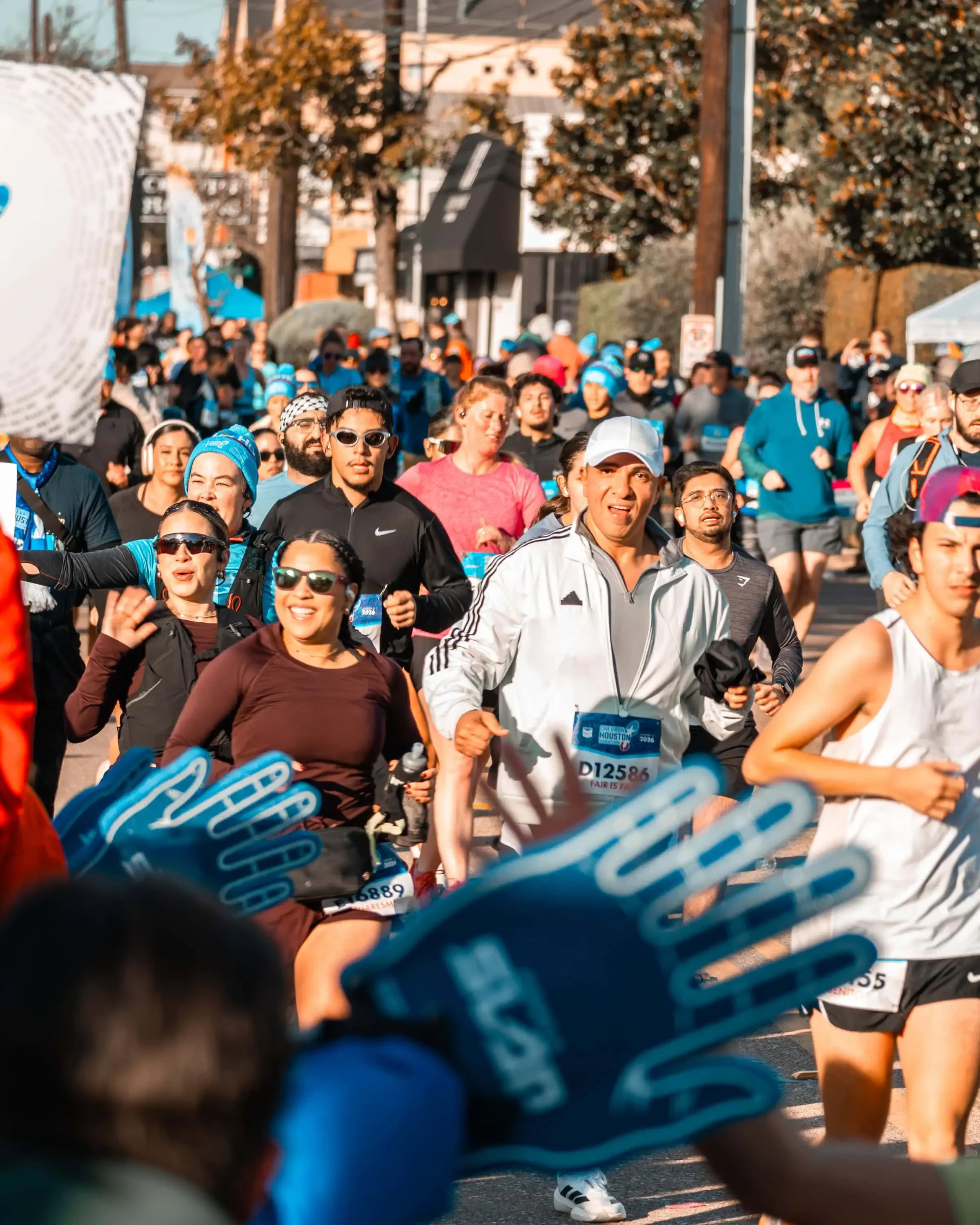 A big candid shot of the marathon runners from the Chevron Houston Marathon. This marks as a candid shot for Event Photography.