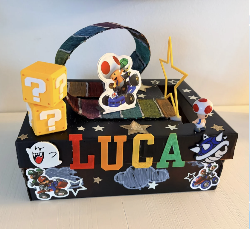 How to Make a Mario Kart Rainbow Road Valentine's Day Box