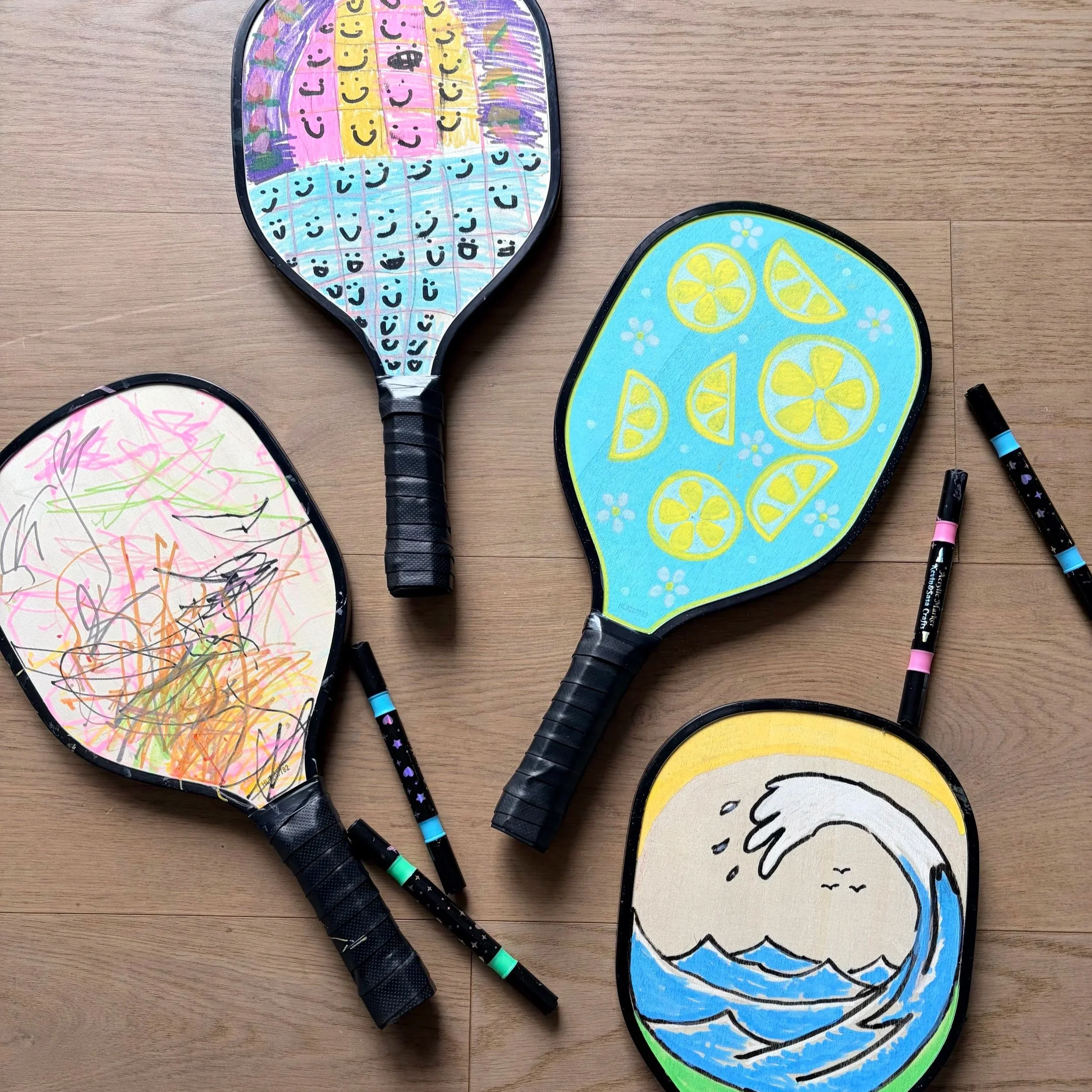 How to Make DIY Painted Pickleball Paddles with Your Kids