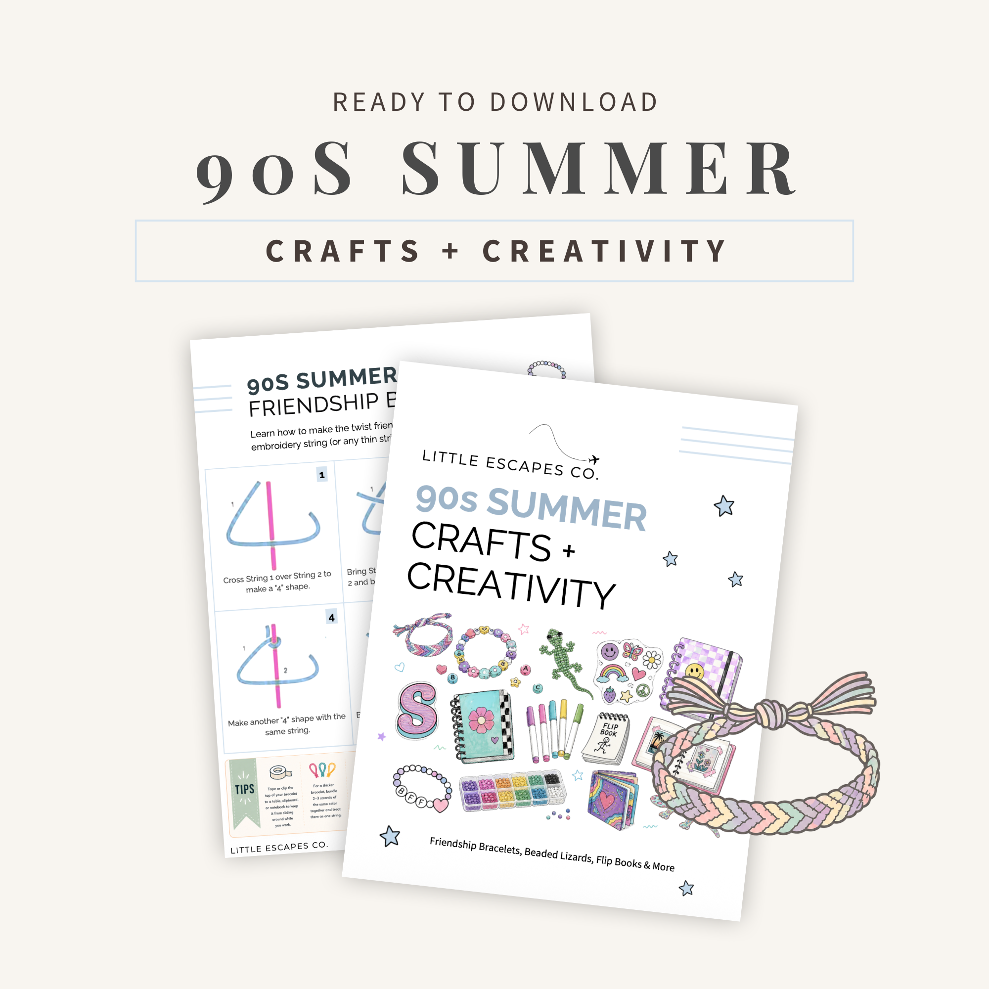 90s Summer Crafts and Creativity Pack