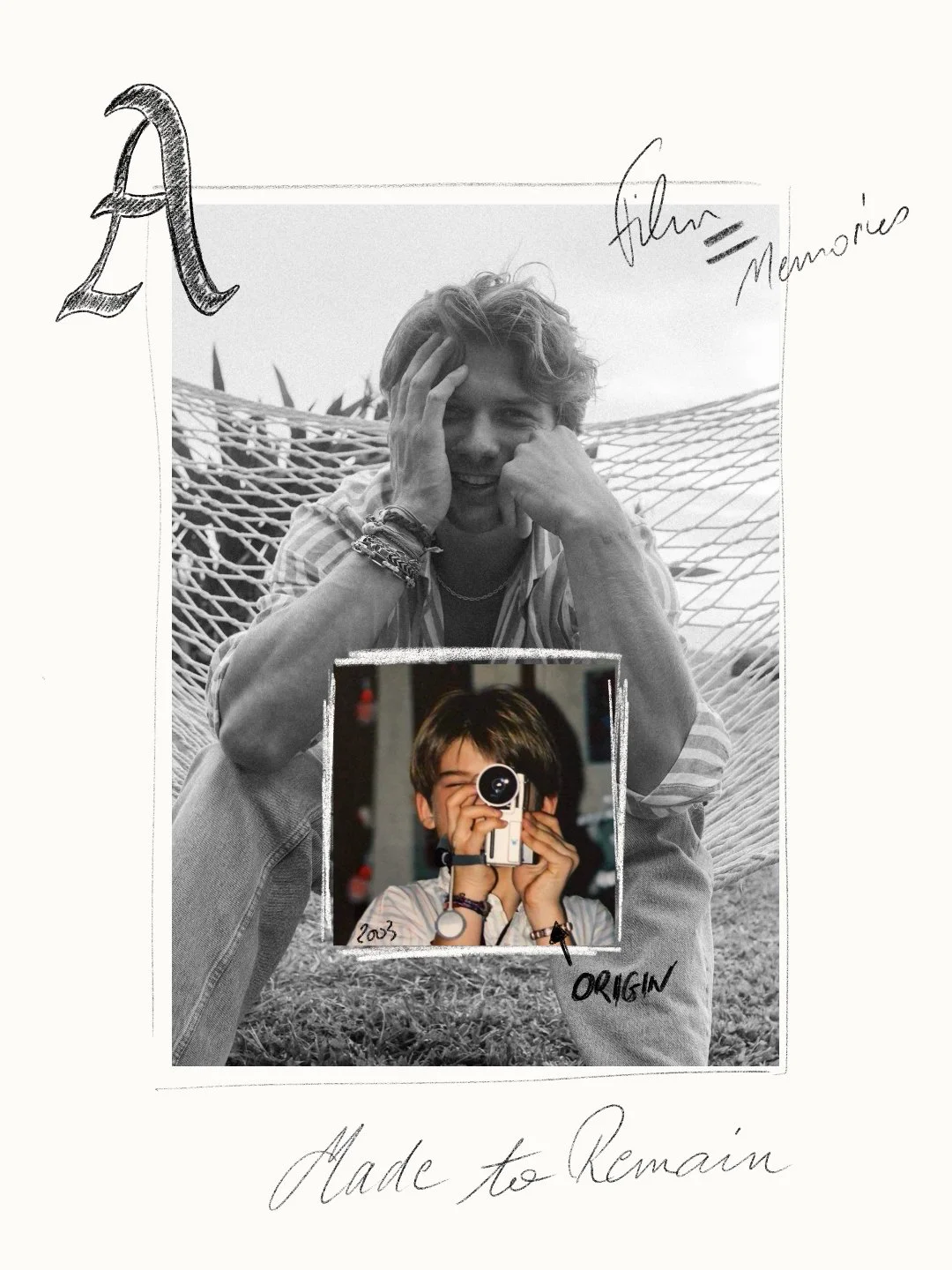 Portrait of director and photographer Anthony Bro-Petit with childhood photograph, representing the visual identity and creative story of Art is Truth Studio.