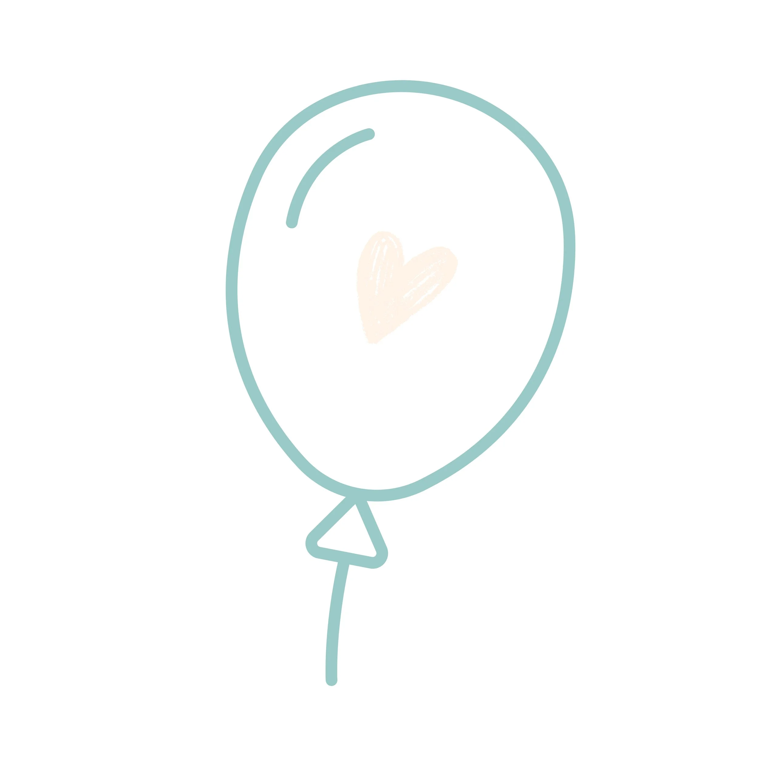 A minimalist line drawing of a person holding a heart-shaped object close to their chest, with the person's face not shown.