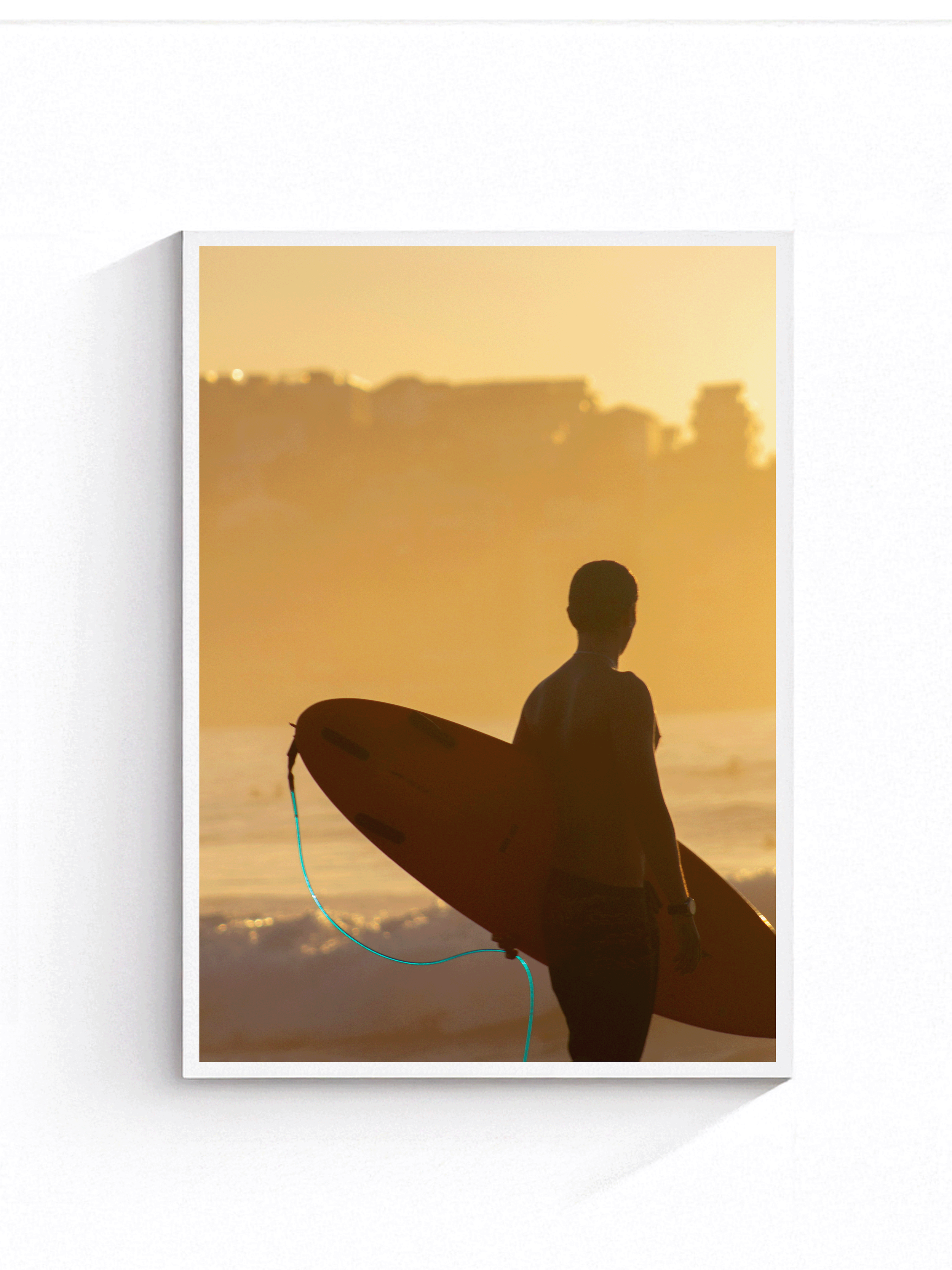 Bondi Morning Surfer New - Print white border - PNG.png
