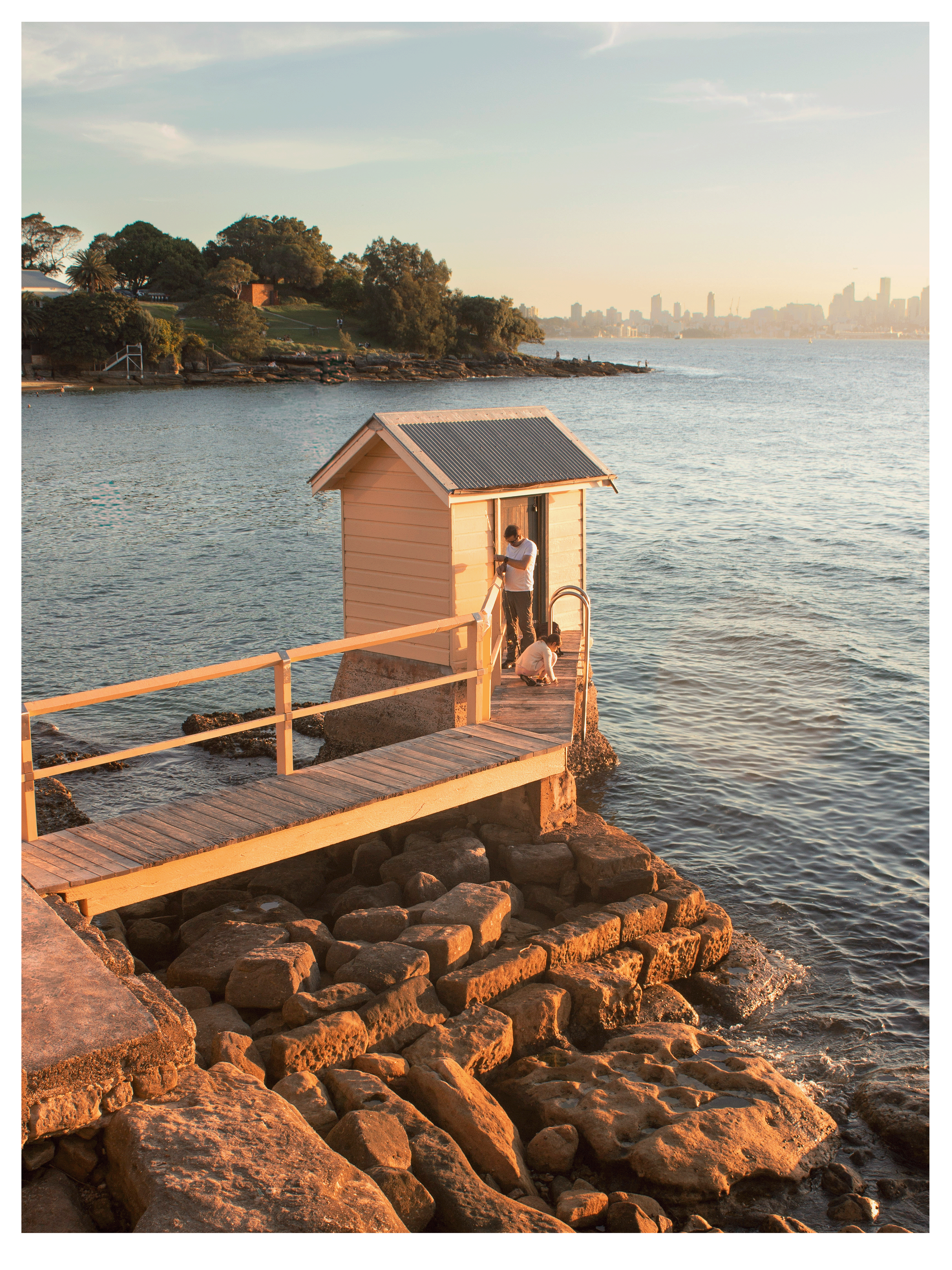 Camp Cove Fisherman & Daughter - Photo white border - PNG.png