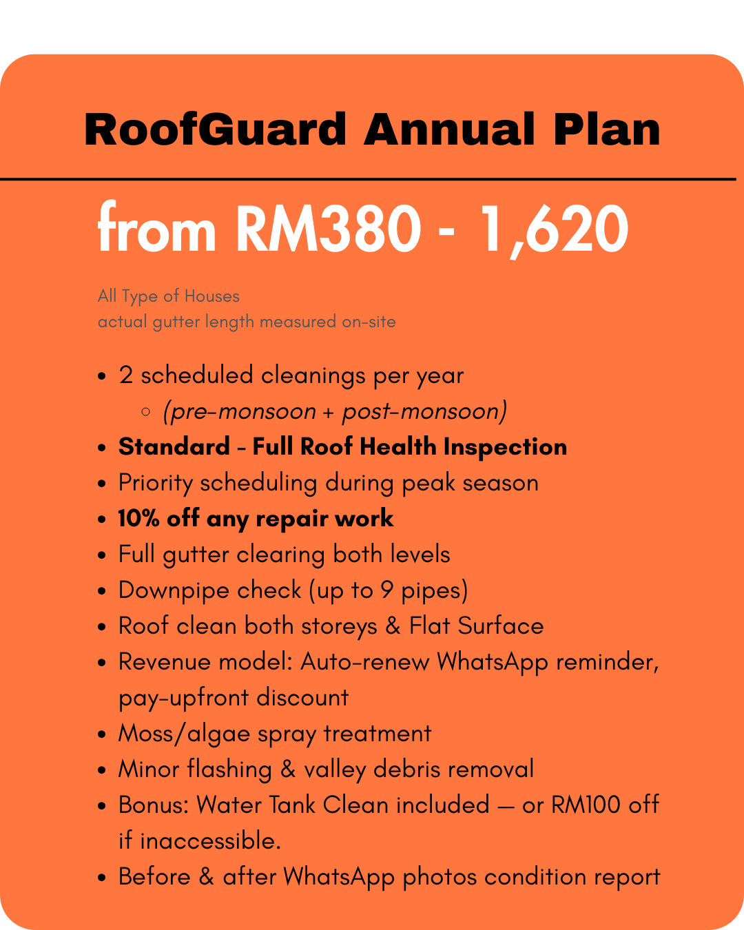 Roof Guard Annual Plan