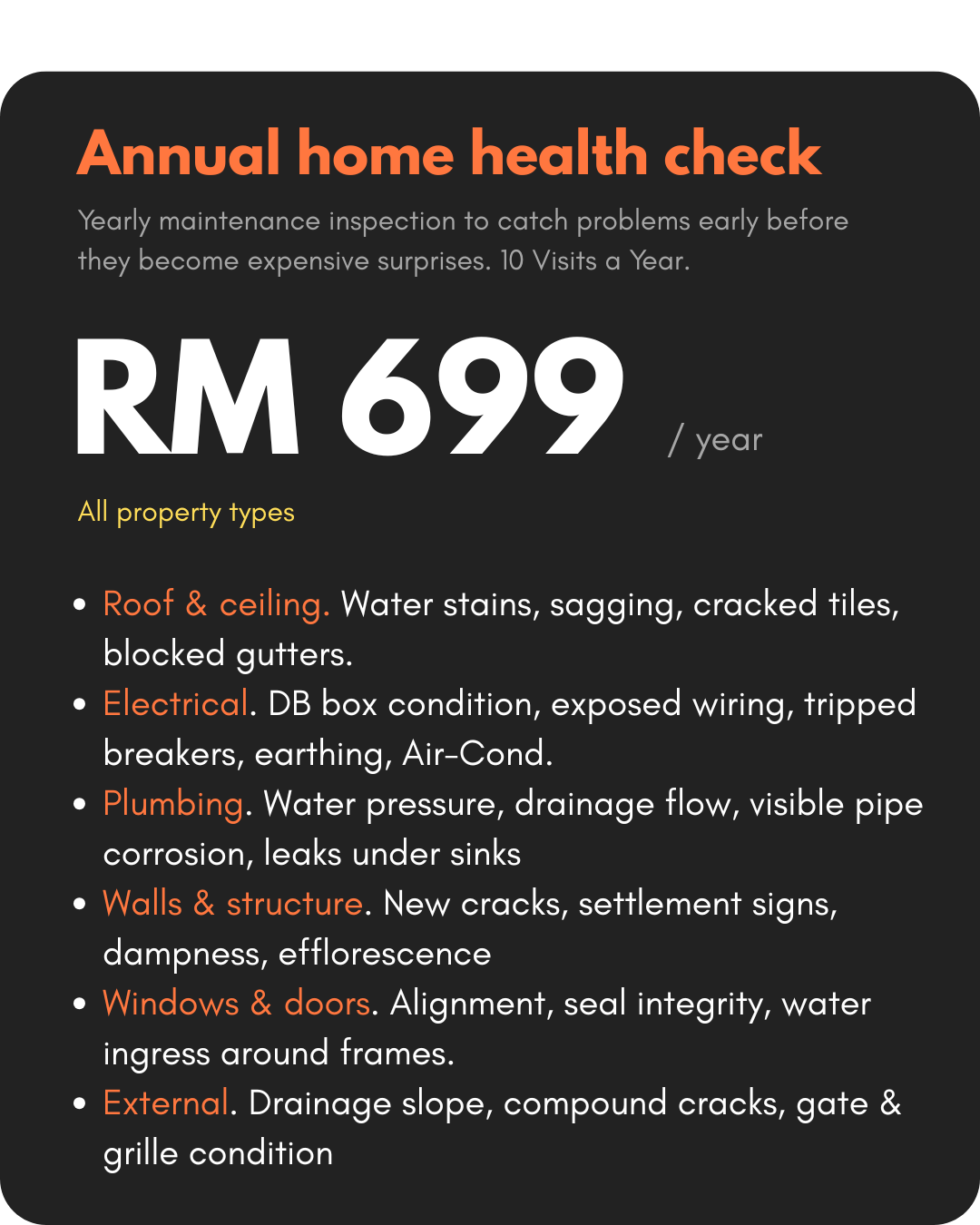 Annual home health check