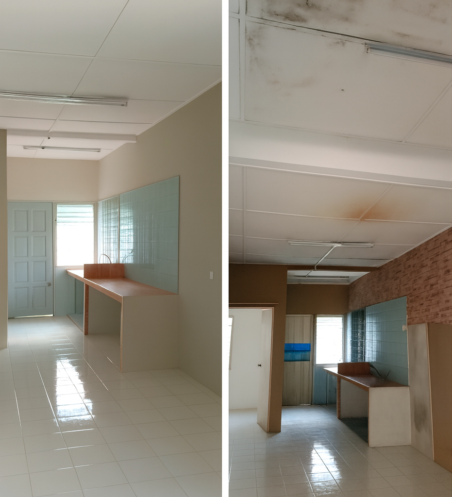 Painting and concrete work and Celling / roof work