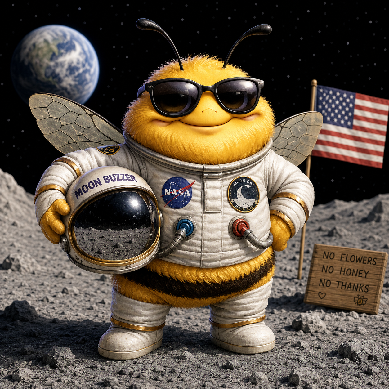 International Moon Day...        According to a Bee