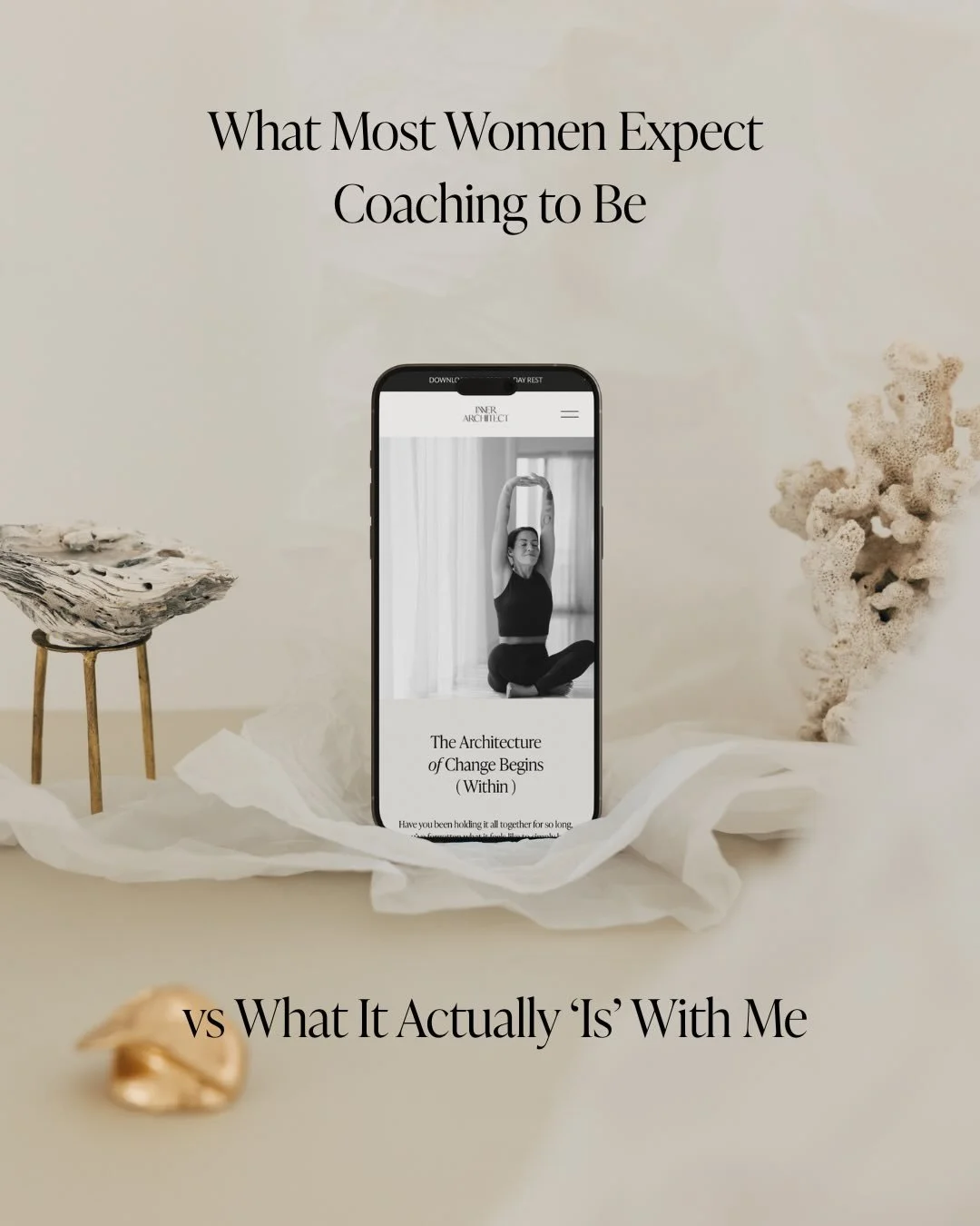 Most women come to coaching expecting a plan, which yes, is something we build together.

However, what we actually do inside an Inner Architect capsule is very different.
We look at how you&rsquo;re living.
How you&rsquo;re working.
How you&rsquo;re