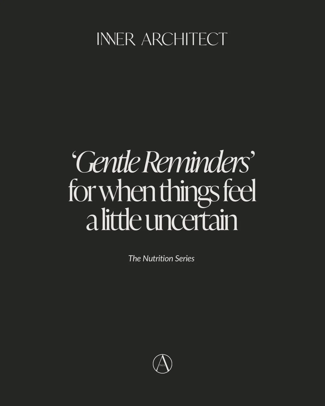 Our focus the past few days has been the small things that help steady the body when life feels uncertain.

We started with sleep.
Then we wove in gentle movement.
And today is nourishment.

When the nervous system is on edge, the body burns through 