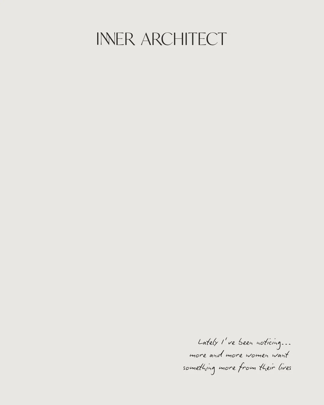 I&rsquo;ve been noticing this shift in a lot of women lately.
They don&rsquo;t want less from life. They want more. More responsibility, more growth, more alignment in how they live and work.

But with that comes a realisation most people don&rsquo;t