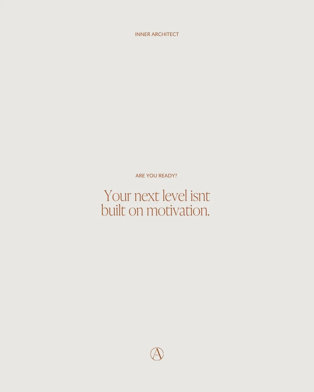 Your next level isn&rsquo;t built on motivation. It&rsquo;s built on a new standard.

At some point, it stops being about trying harder.

It becomes about what you no longer negotiate on.

Drop a 🤍 if that resonates