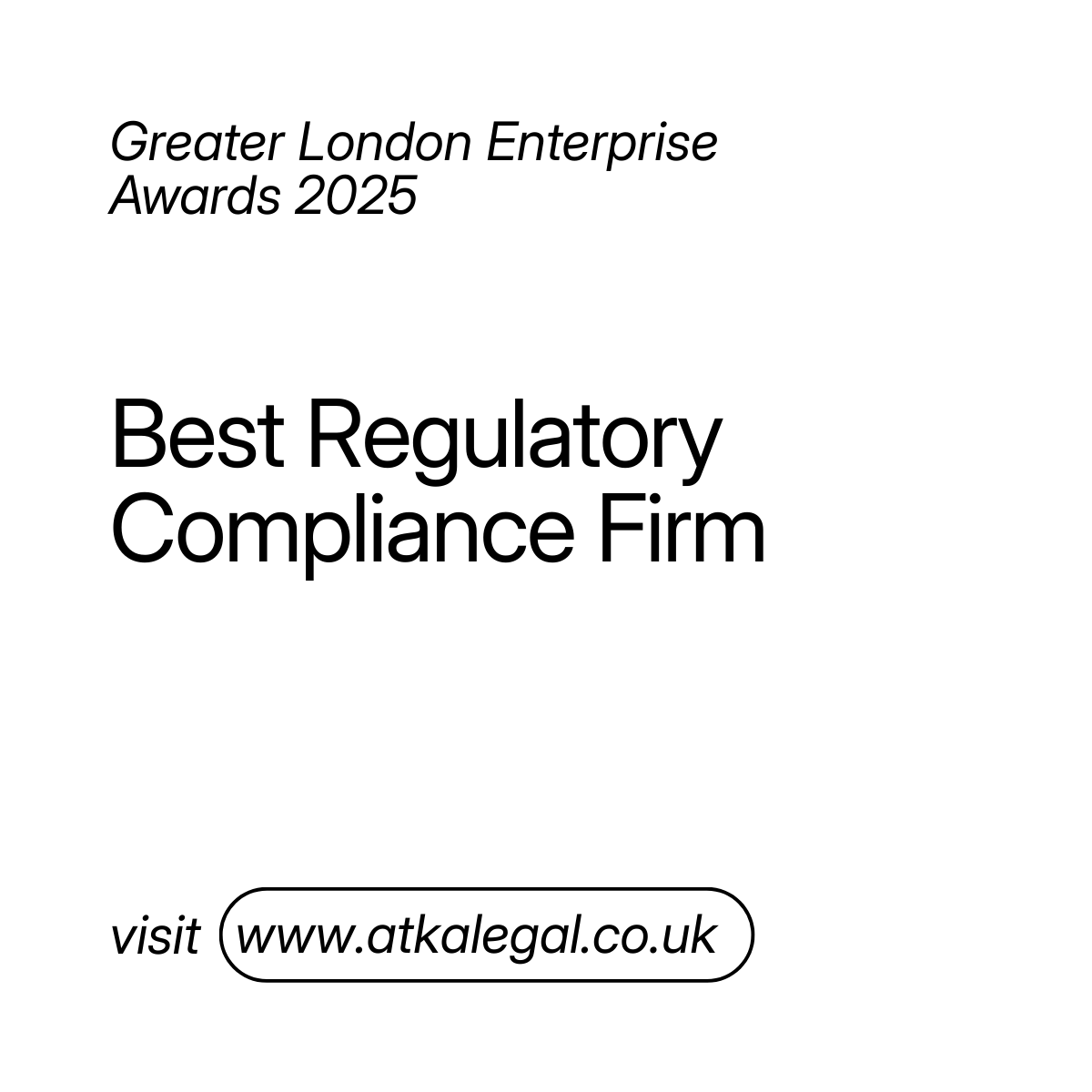 Atka & Partners Named Best Regulatory Compliance Firm in London