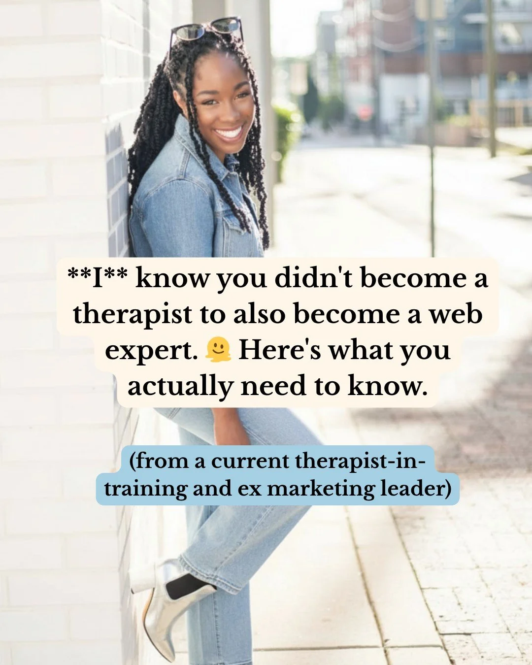 You went to school to sit with people. Not to figure out how to integrate HIPAA compliance tech into your site, SEO, or ***whether you even need a website.*** And yet here we are.

I'm a web designer for therapists in private practice and a therapist