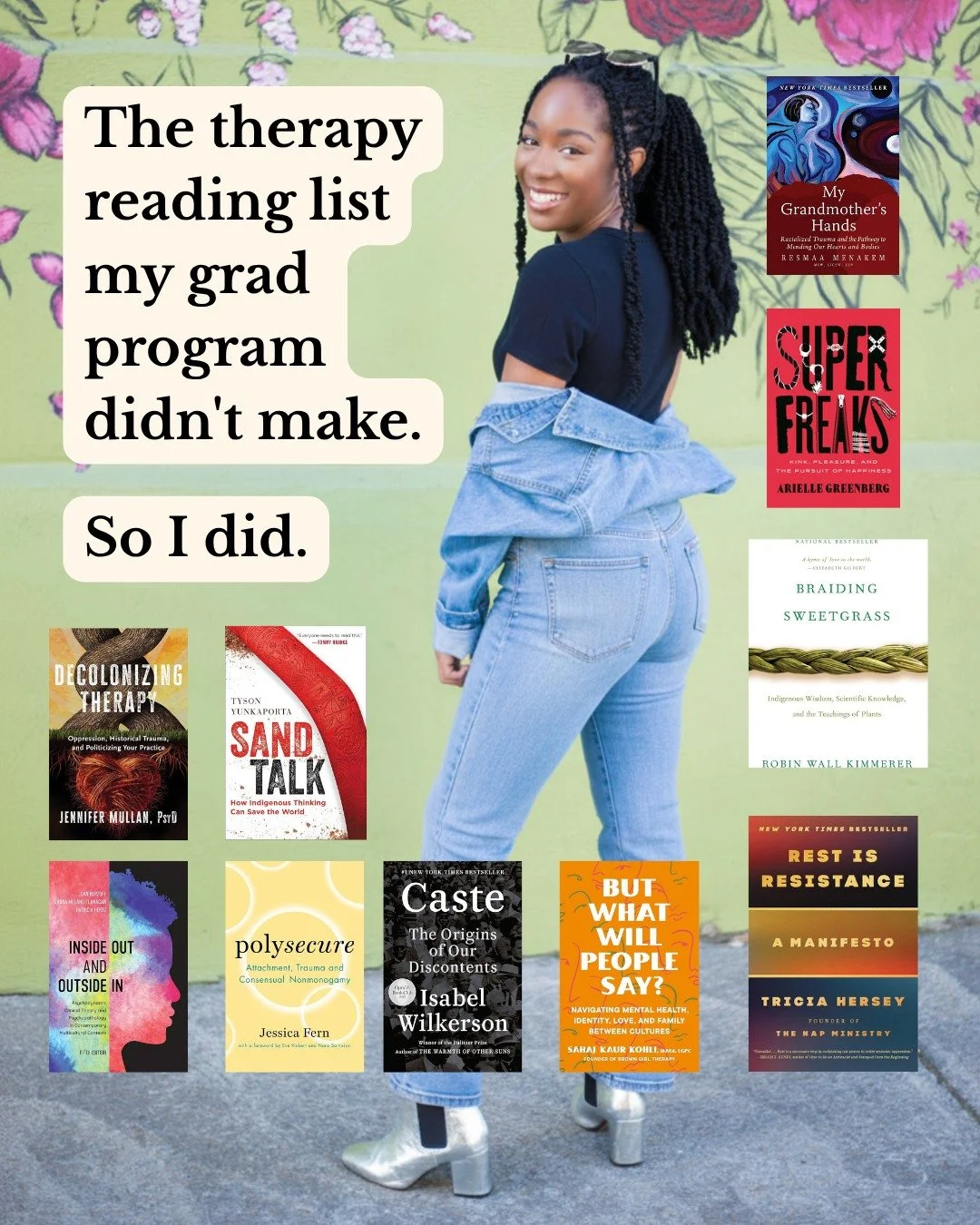 I'm a HUGE bookworm. Some of these are re-reads, some I haven't gotten to yet. My book list is miles long, but I thought I could share my faves and the ones at the top of my TBR. What am I missing?

#therapist #therapy #privatepractice #mentalhealth 