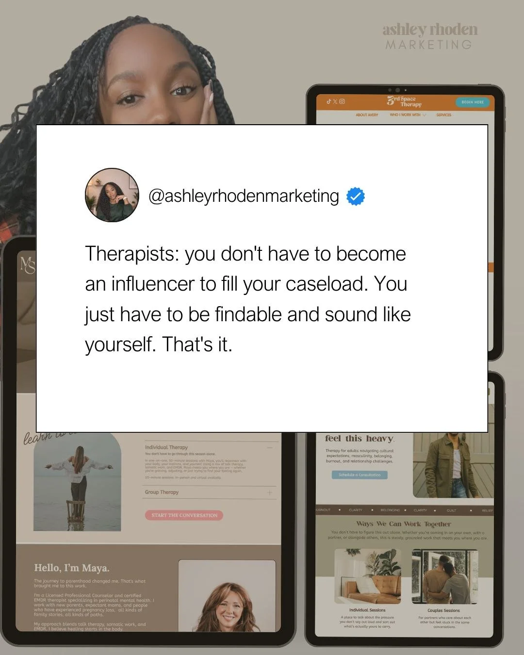 it really is that simple. 🤎 

#therapist #privatepractice #therapy #mentalhealth #therapistmarketing