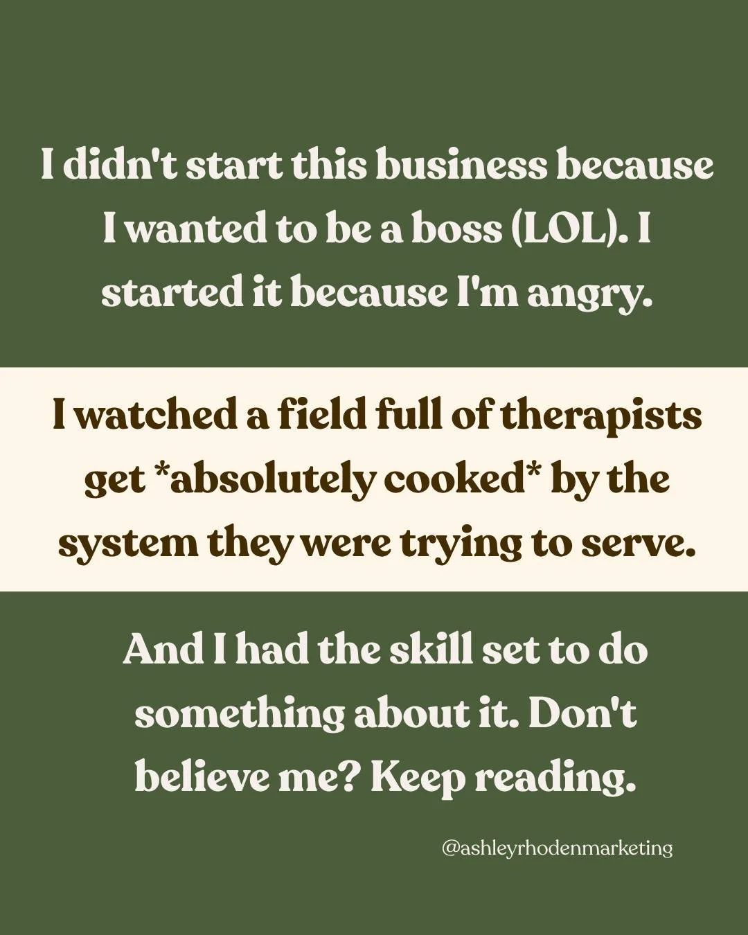 I didn't start a I chose this field on purpose, and inherited the struggle. 🤎 
---
This is not therapy, and I am not your therapist. I'm a counselor-in-training (and a marketer!) who believes you deserve support. Please find a licensed professional 