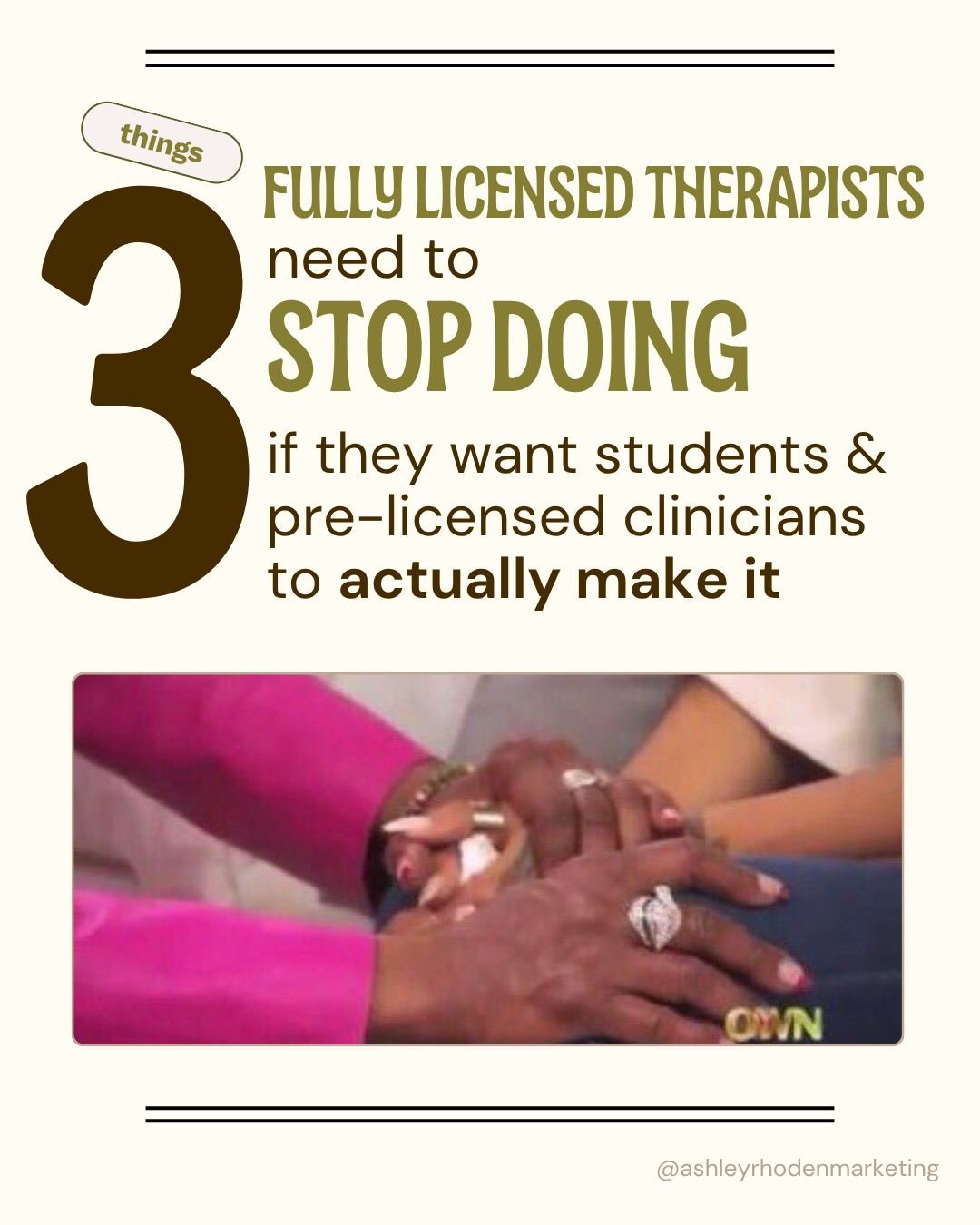 It's a blind spot for a handful of clinicians, and that's okay! When we know better, we do better. 🤎 

#therapists #lpc #lcsw #therapy #masters