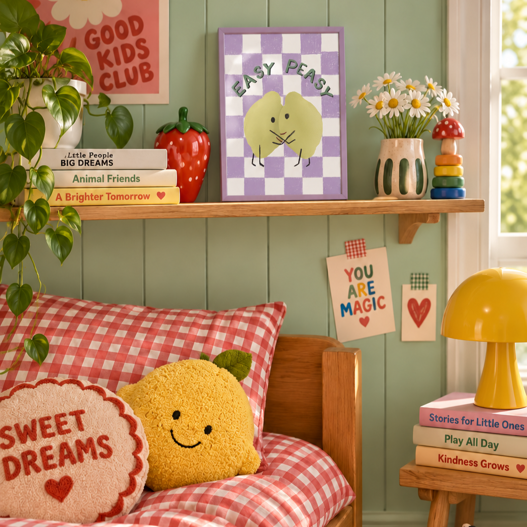 Easy Peasy Lemon squeezy - Colourful Kids' Art print