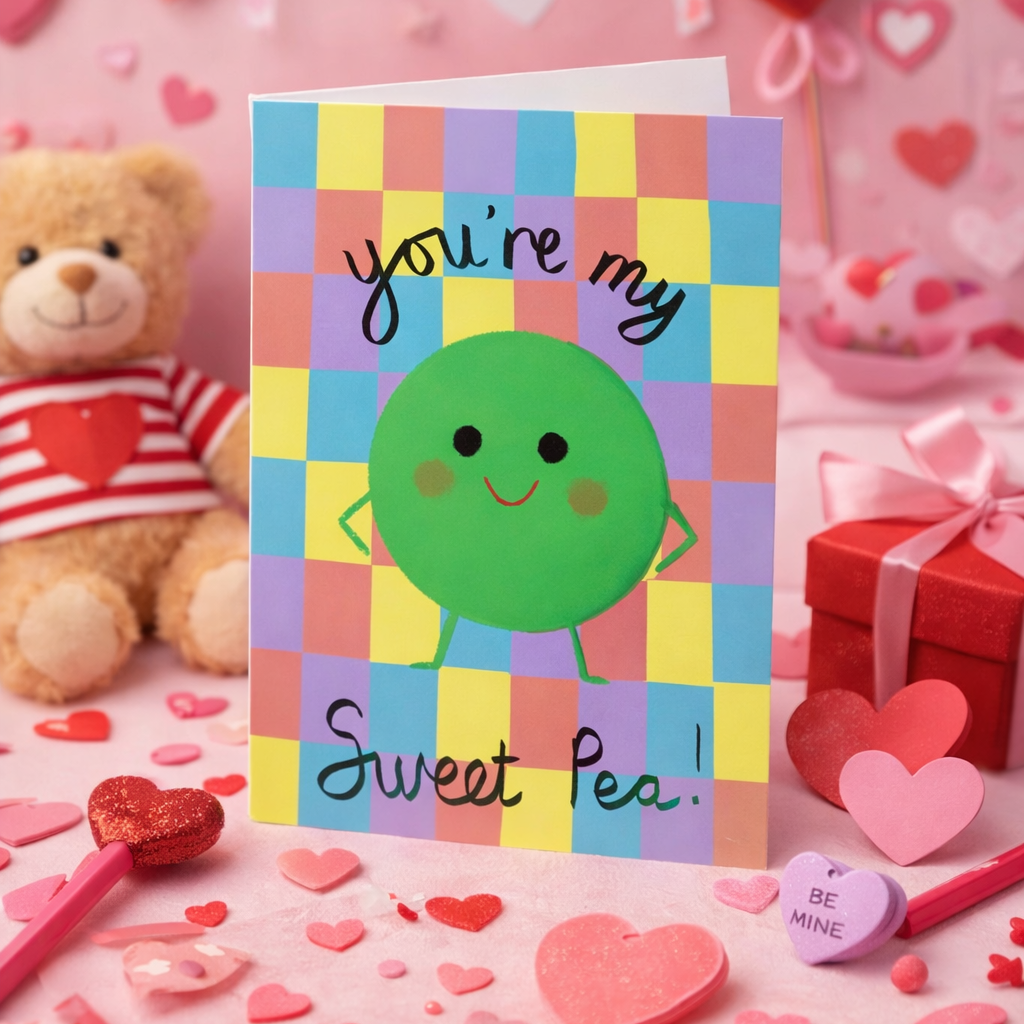 Sweet Pea Greetings Card