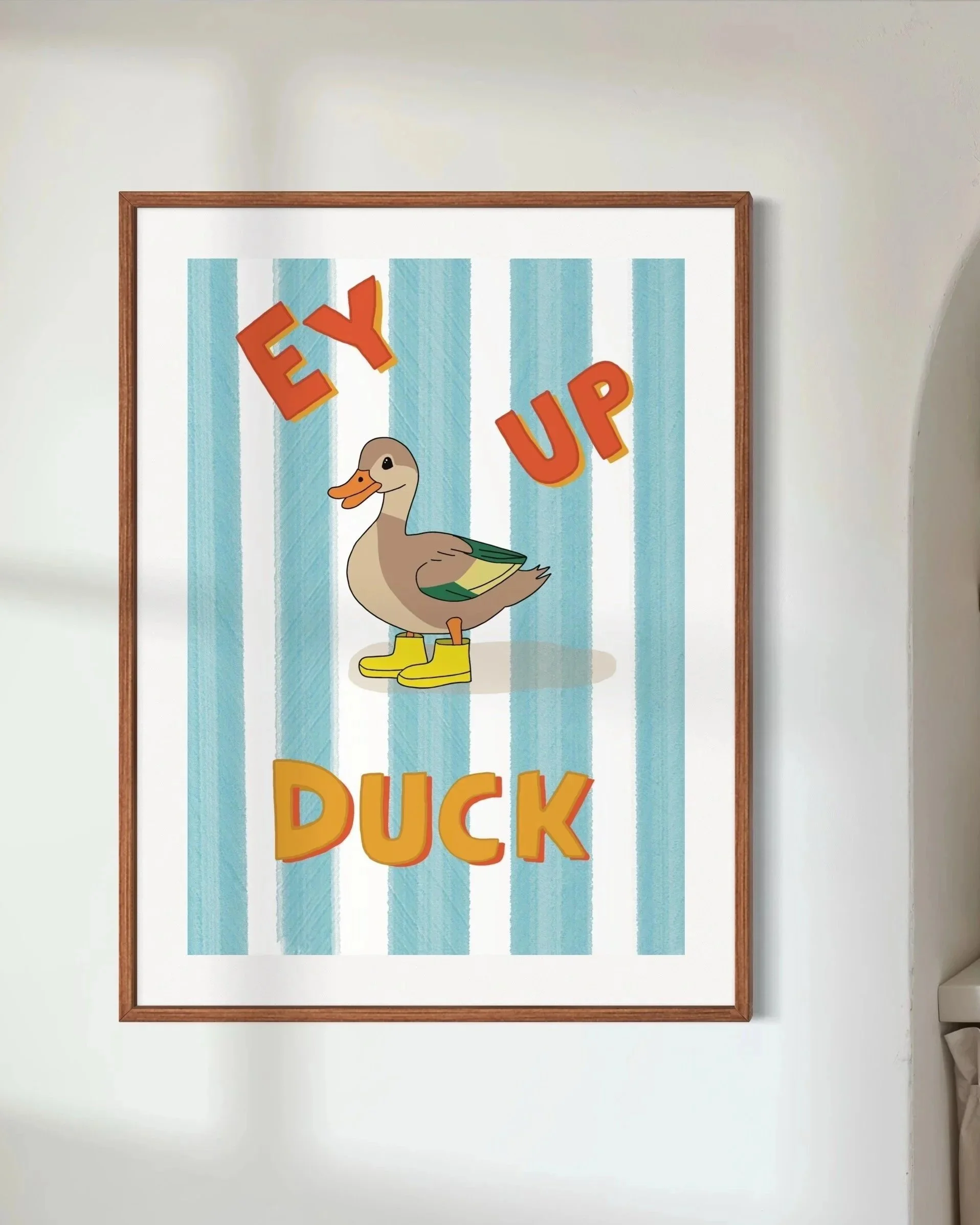 Ey Up Duck - Northern kitchen print