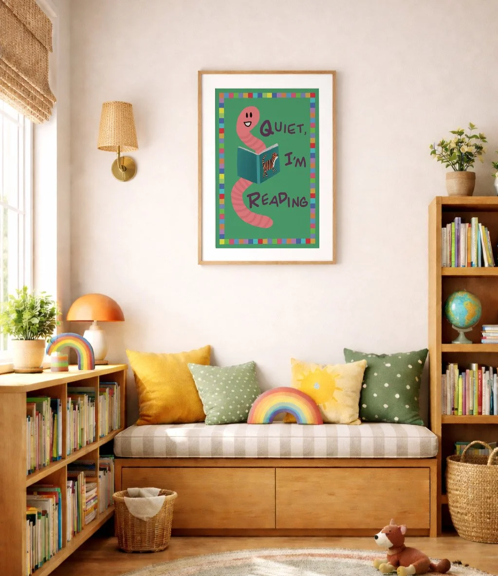 Bookworm  Art Print