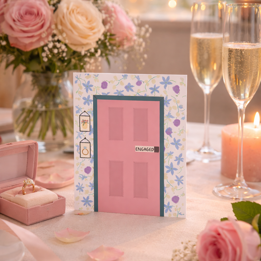 Charming Engaged Greetings Card
