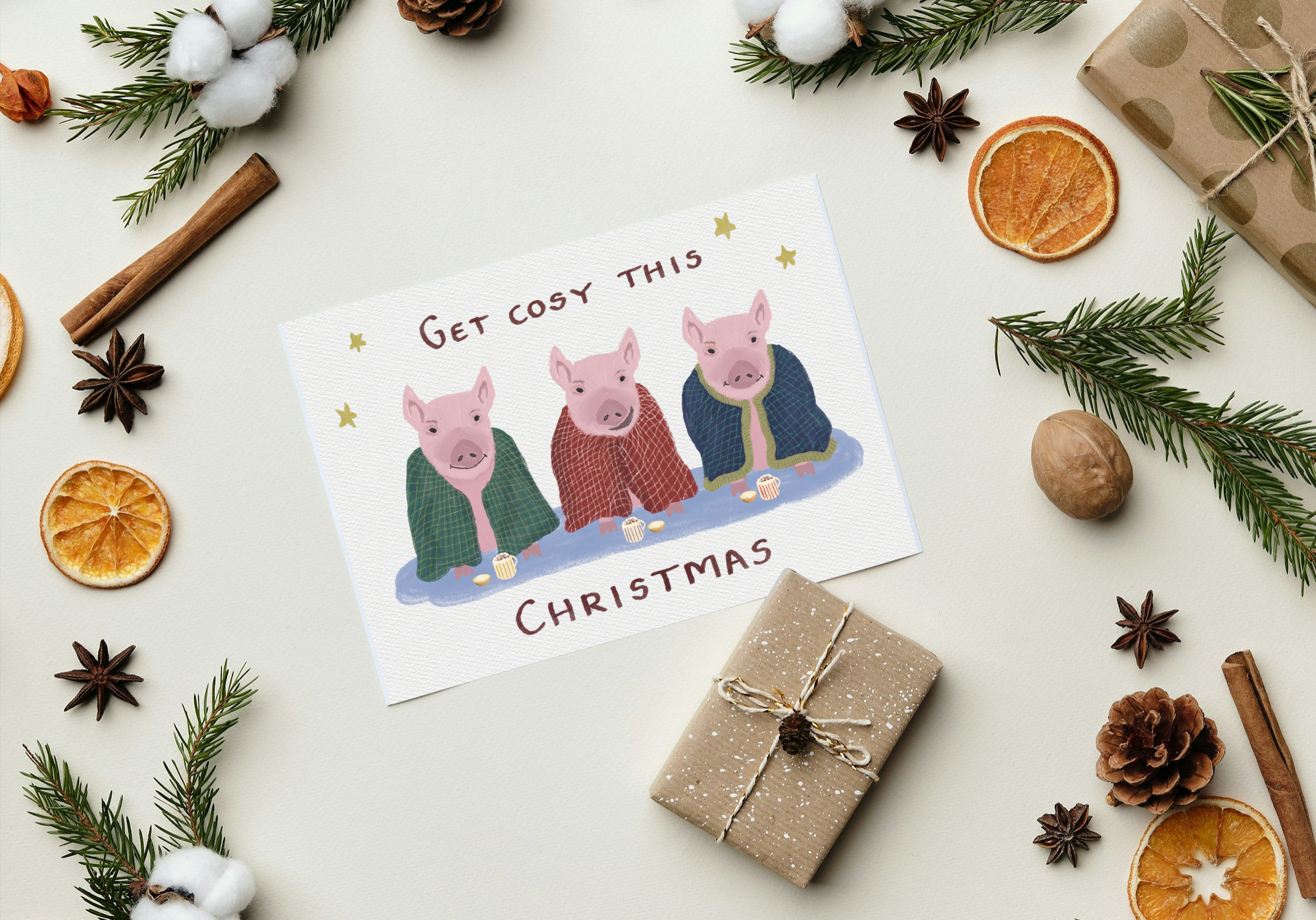A6 'Pigs in Blankets' cards