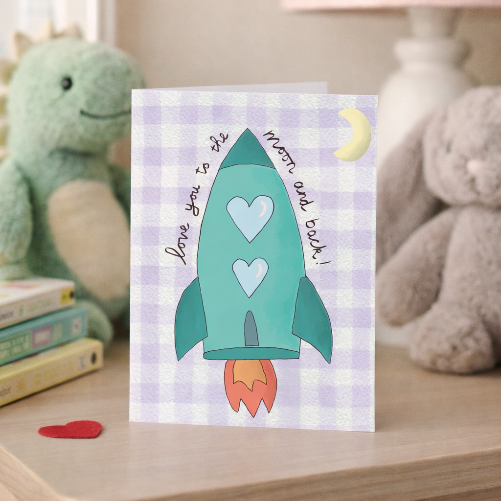 Rocket Greeting Card (Green)