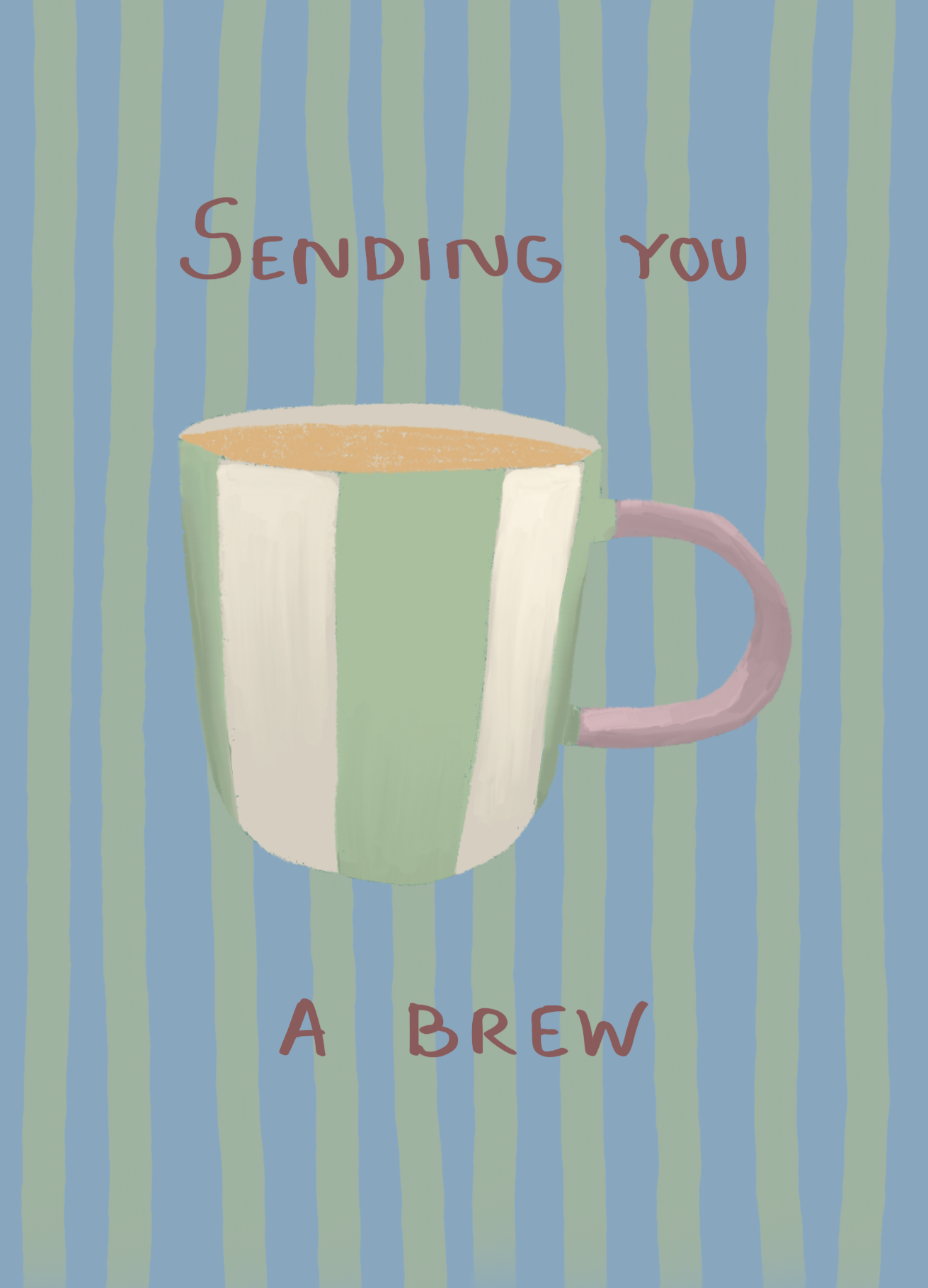 'Sending You a Brew' A6 Card
