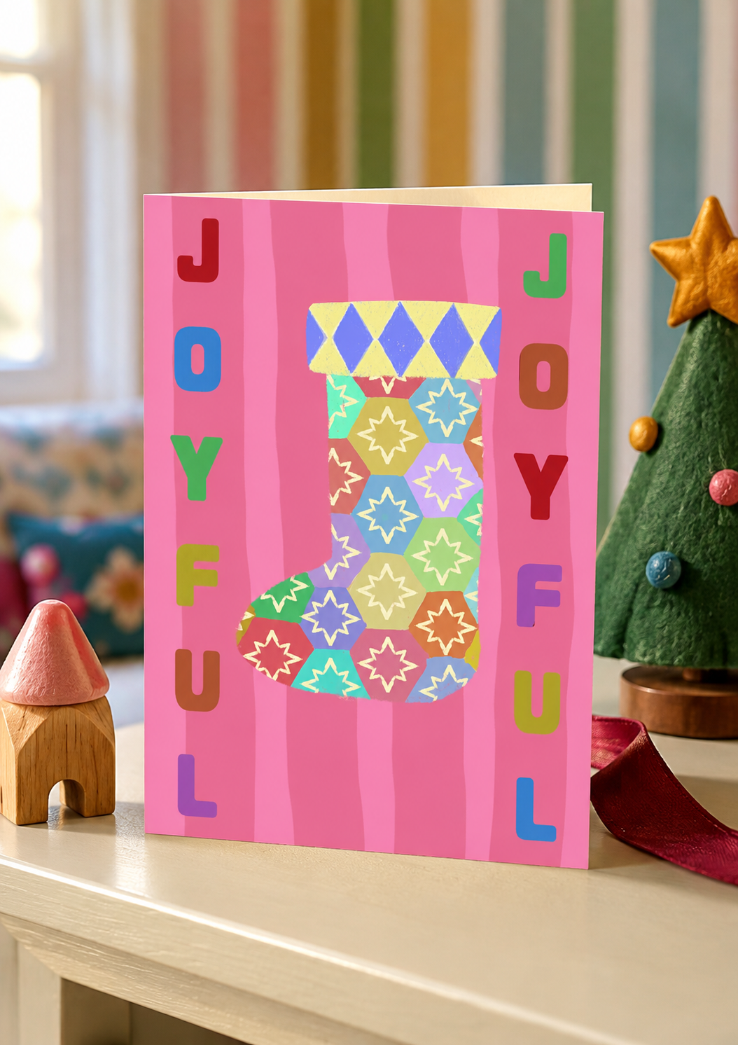 Joyful Stocking Christmas Card