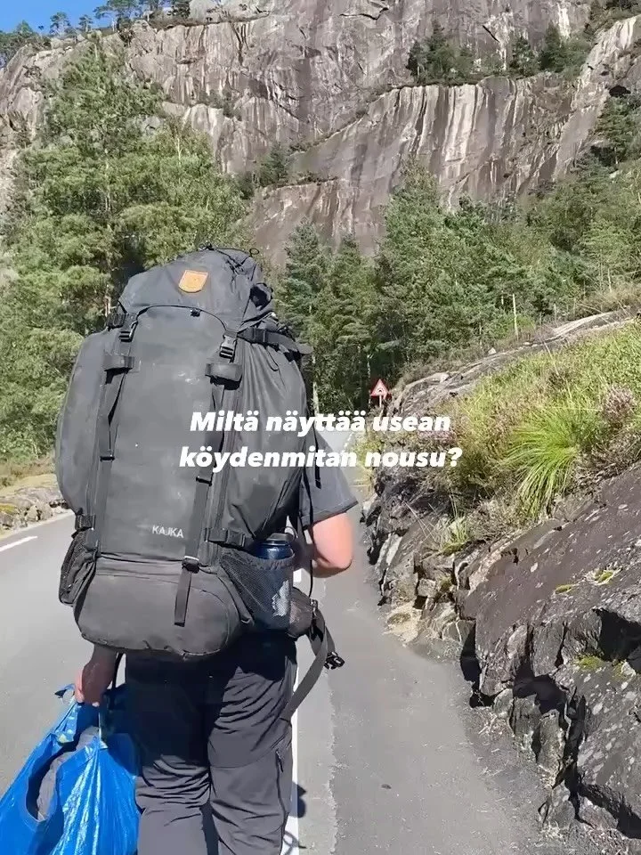 Milt&auml; n&auml;ytt&auml;&auml; usean k&ouml;ydenmitan nousu Norjan kallioilla?