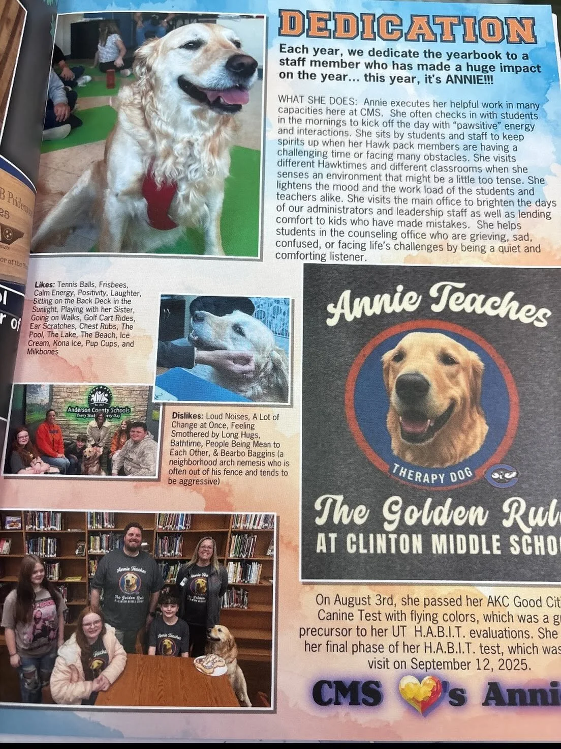 From Over-the-Top Excited to Middle School Mascot: Annie’s Therapy Dog Journey