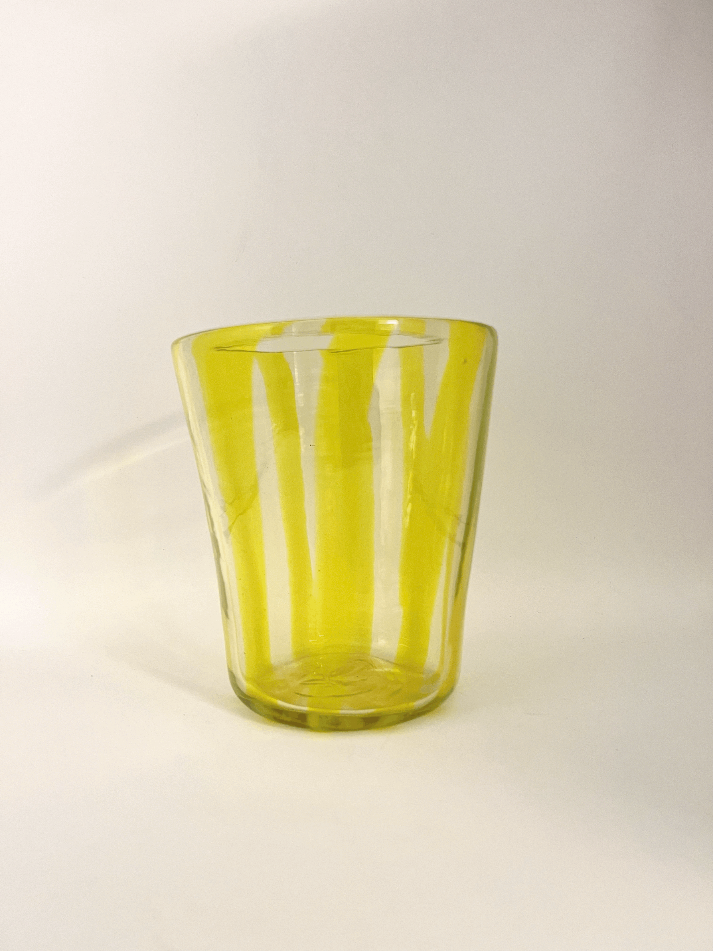 Vaso in vetro di Murano a righe