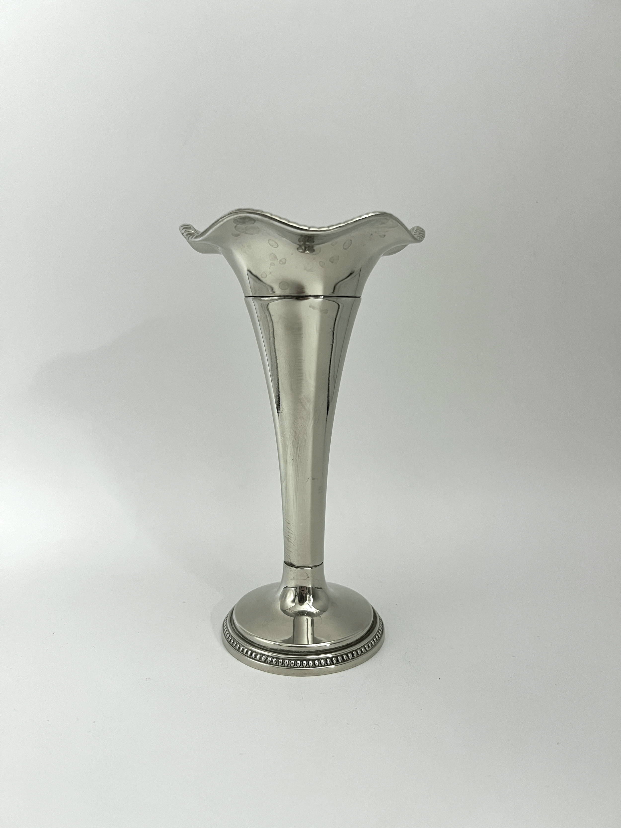 Vaso monofiore argentato