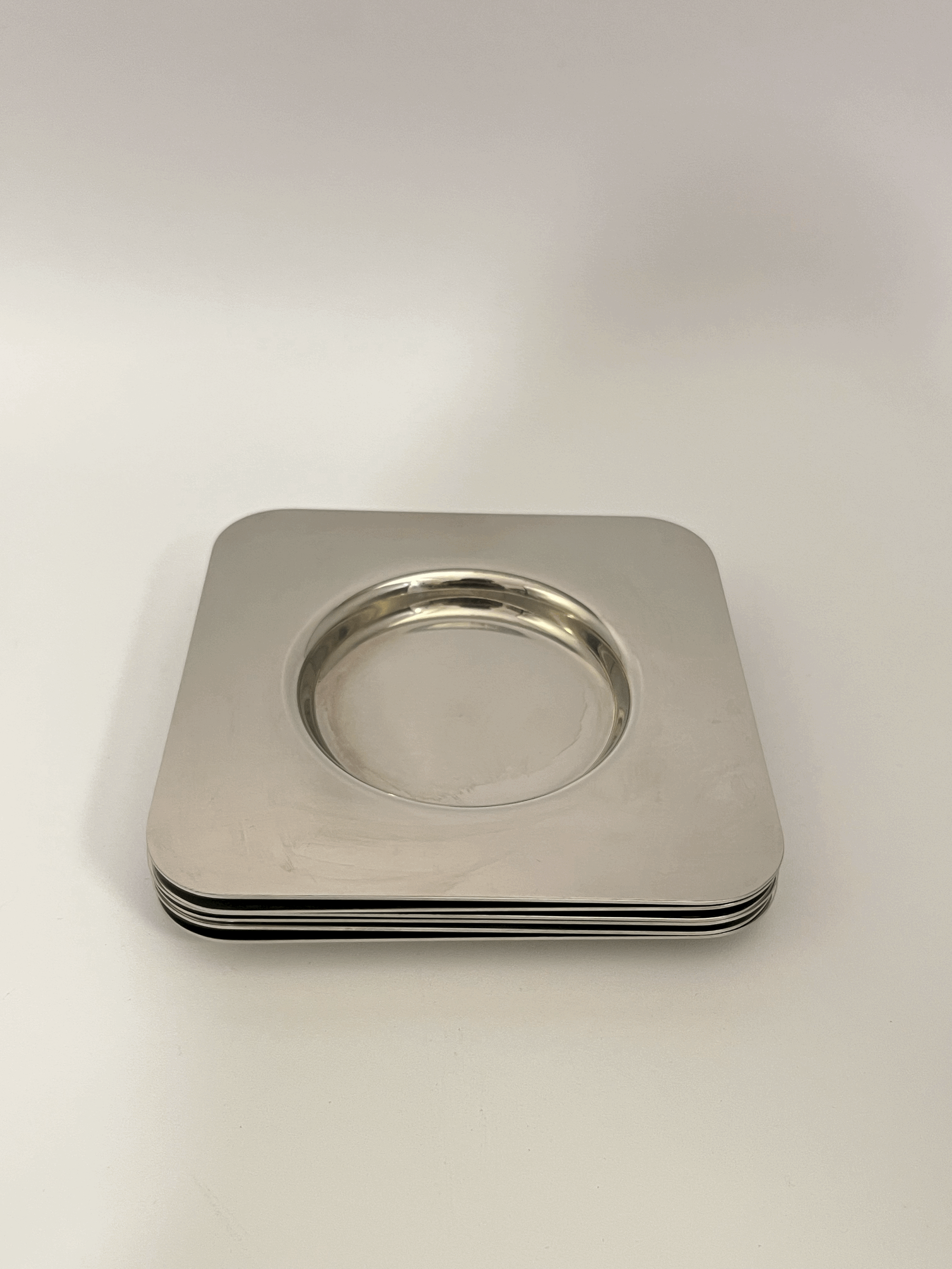 Set 6 sottobicchieri in acciaio inox