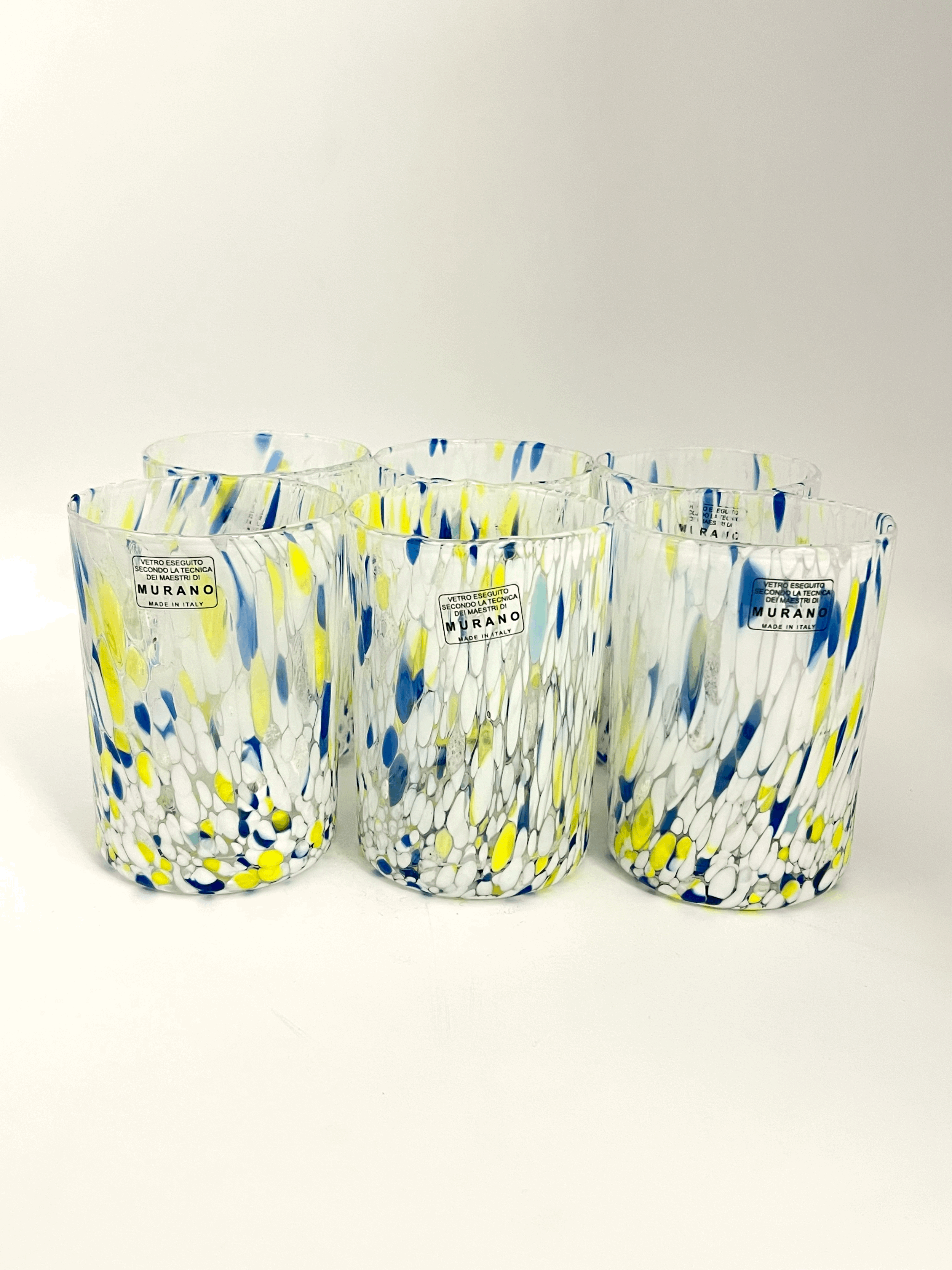 Set di 6 bicchieri in vetro Murano