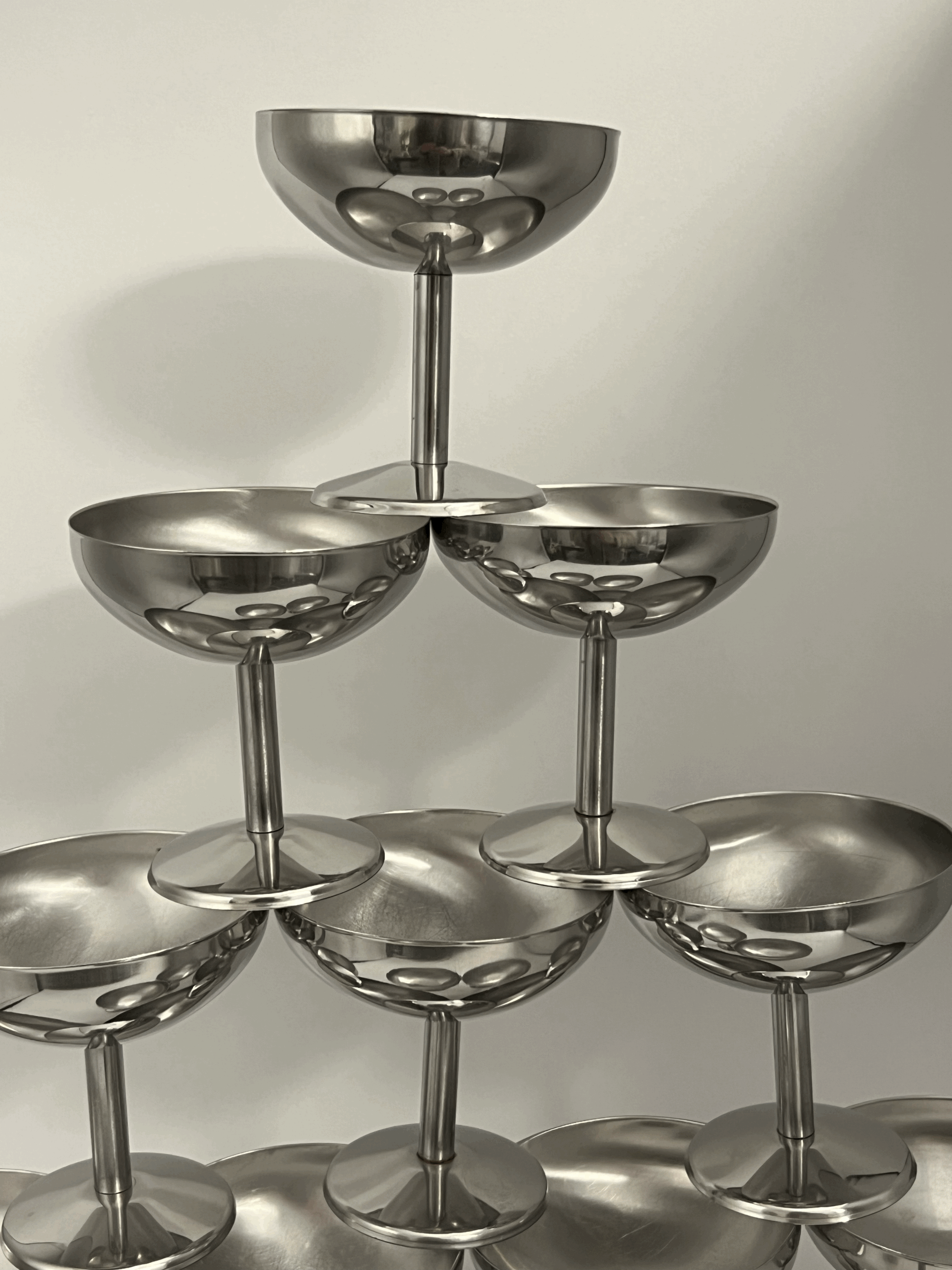 Set 12 coppette in acciaio inox