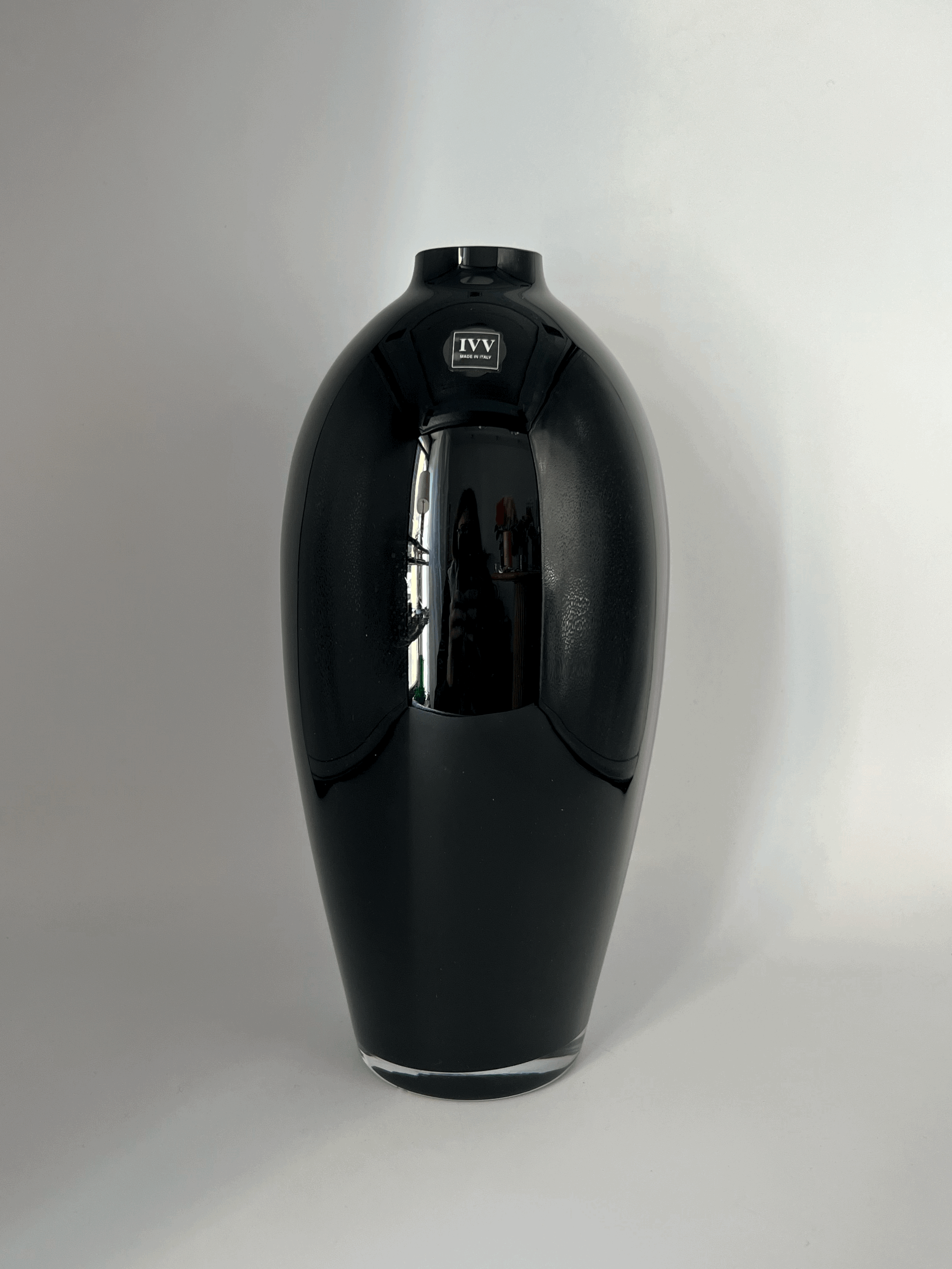 Vaso in vetro nero alto