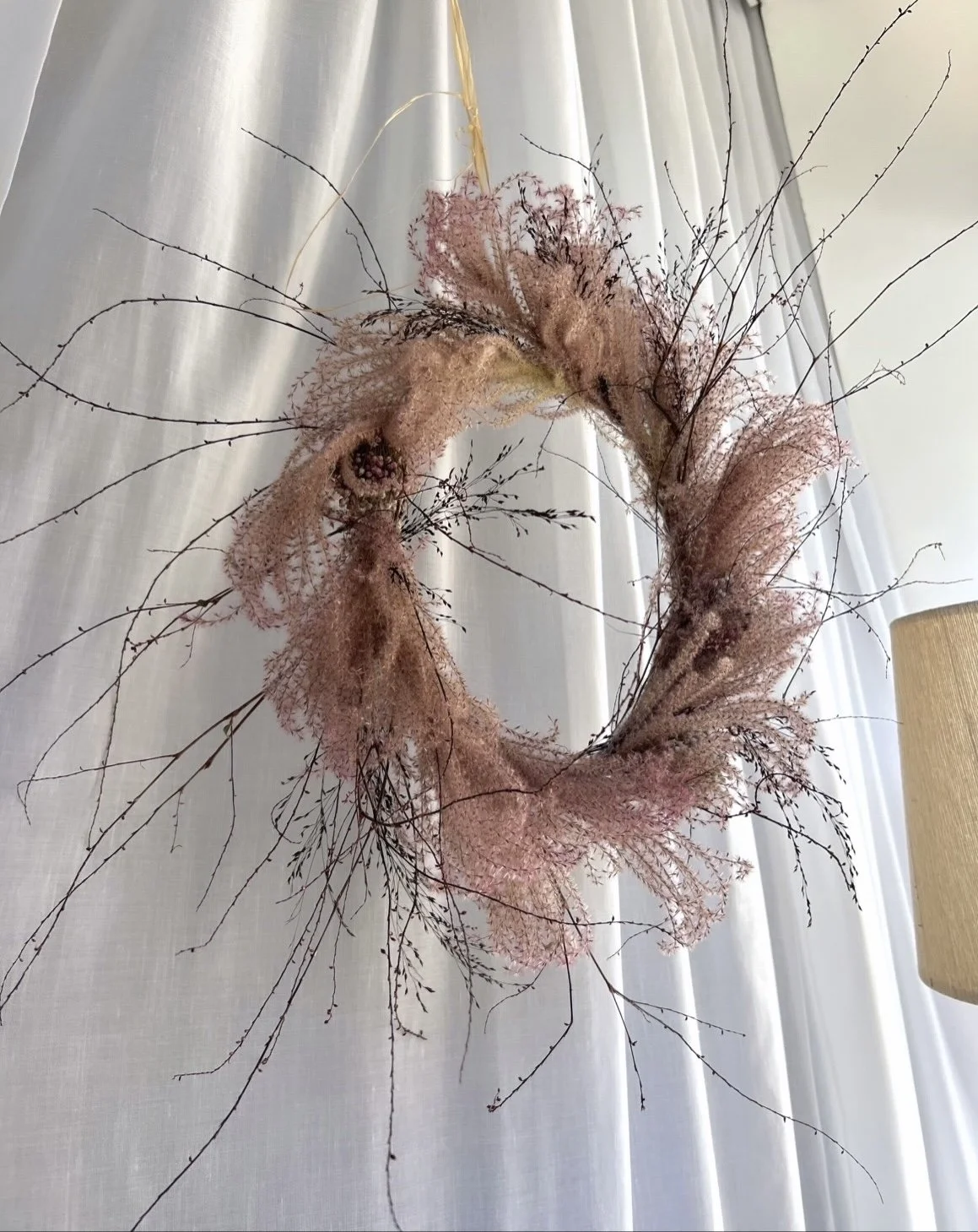 Ghirlanda fluffy rosa