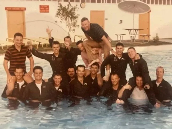 VMO-1, MCAS Yuma; (bottom row l-r) Coleman Harris, "Fish" Devine, "General" Moore, "Mikey" Downing, "Stainman" Stainbrook, "Beetle" Bailey, ?, "Curly" Davis, "Duck" Whaley, (top l-r) "Troll" Stolzenberg, "Varmit" Broschart, "Punch" Henry, Drew Engelk