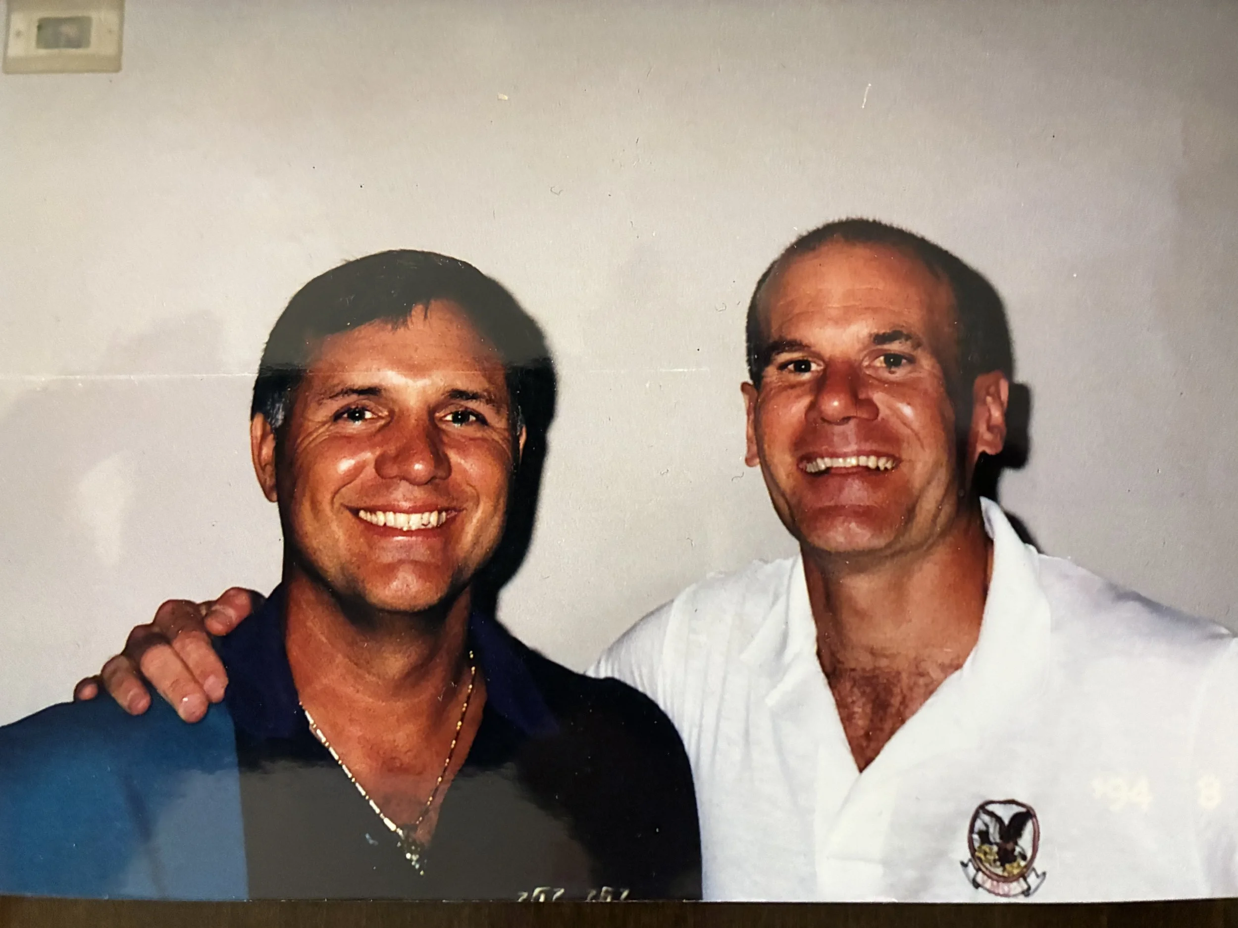 George "Horse" Cambron & Jeffery "JJ" Doran; 1998. George and JJ both flew for UPS after leaving active duty. George was killed when his MiG 17 developed serious mechanical problems while flying near Truth or Consequences, NM in 2004.